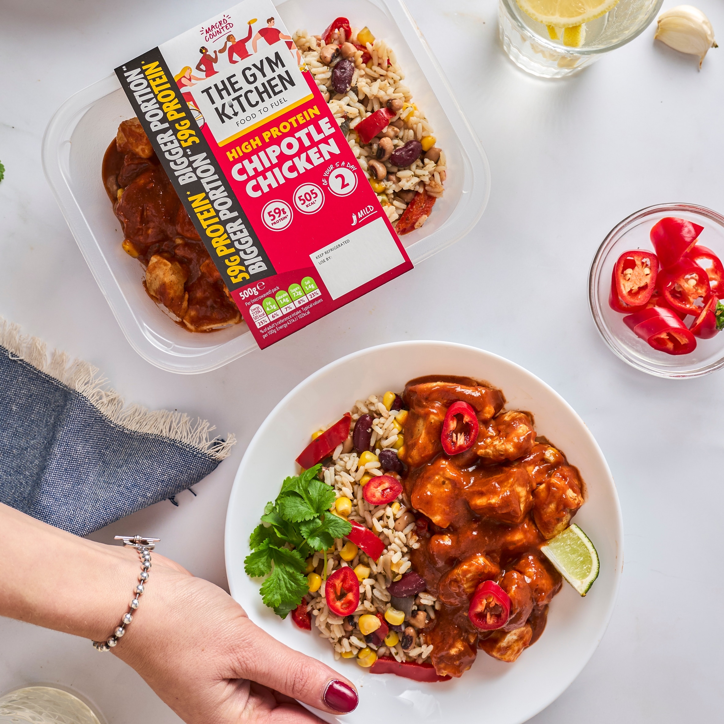 The Gym Kitchen Chipotle Chicken & Rice 500g thumbnail 2