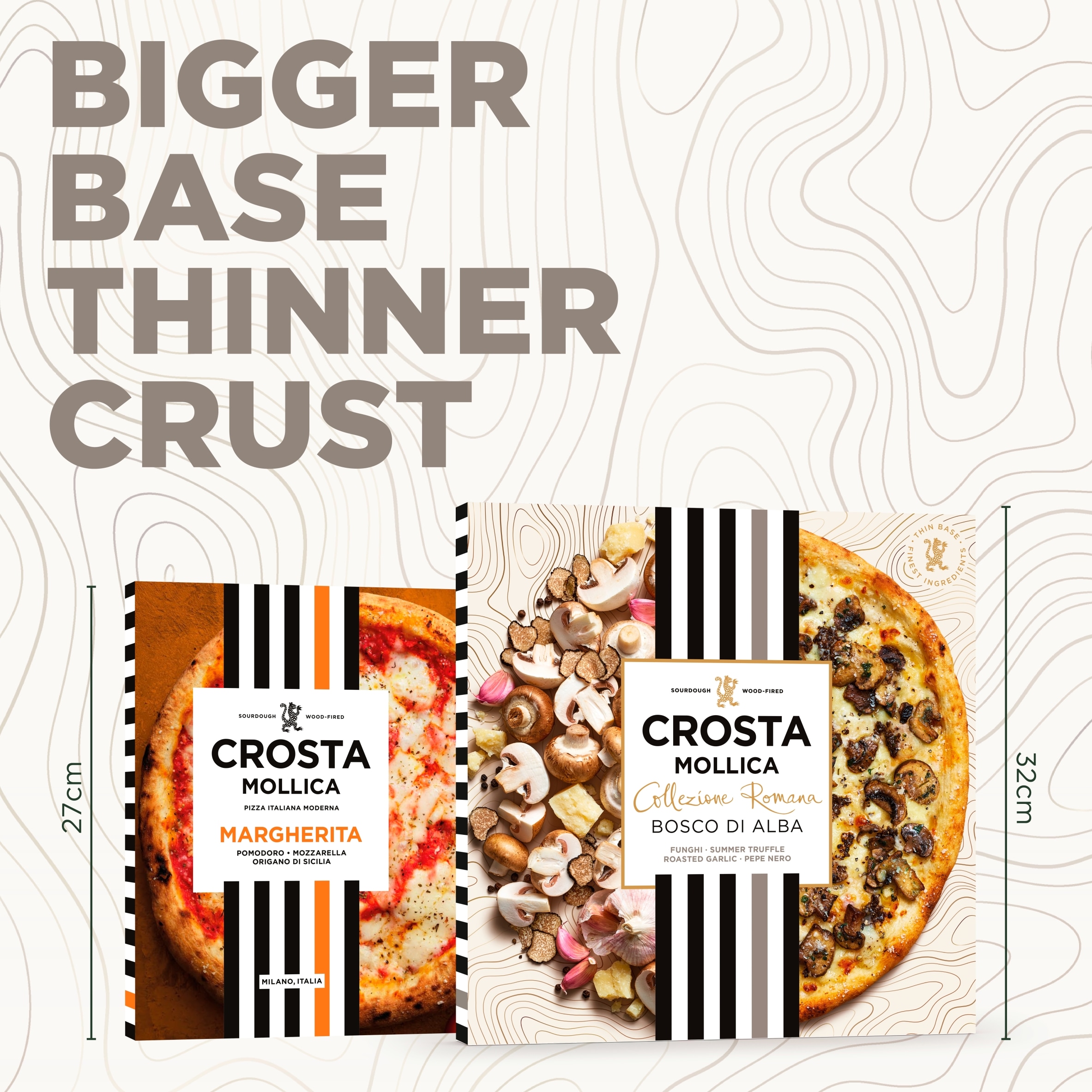 Crosta Mollica Collezione Romana Bosco di Alba Pizza – Truffle & Mushroom 483g thumbnail 2