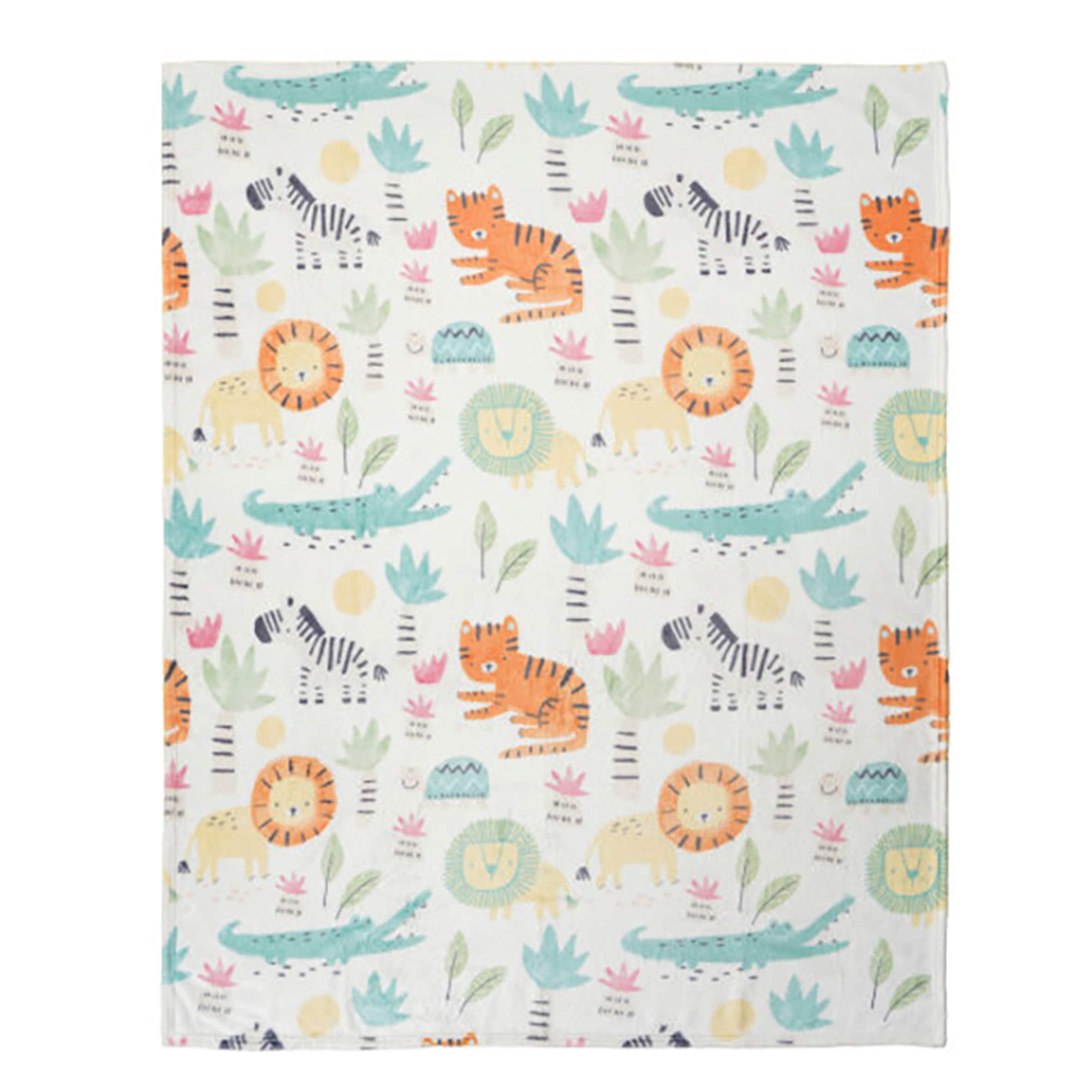 F&F Home Kids Fun Jungle Fleece Blanket thumbnail 2