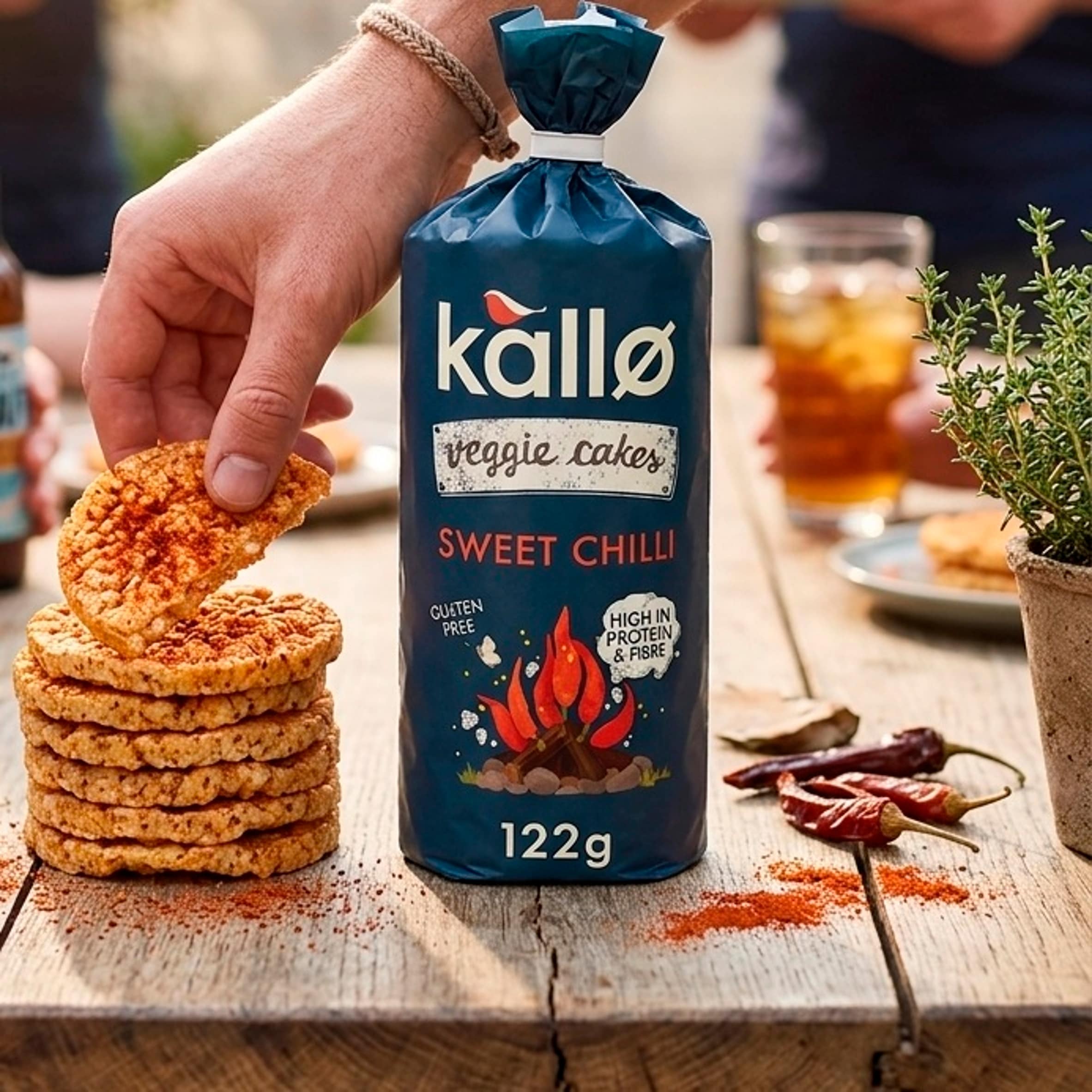 Kallo 122g Lentil & Pea Sweet Chilli Veggie Cakes thumbnail 4