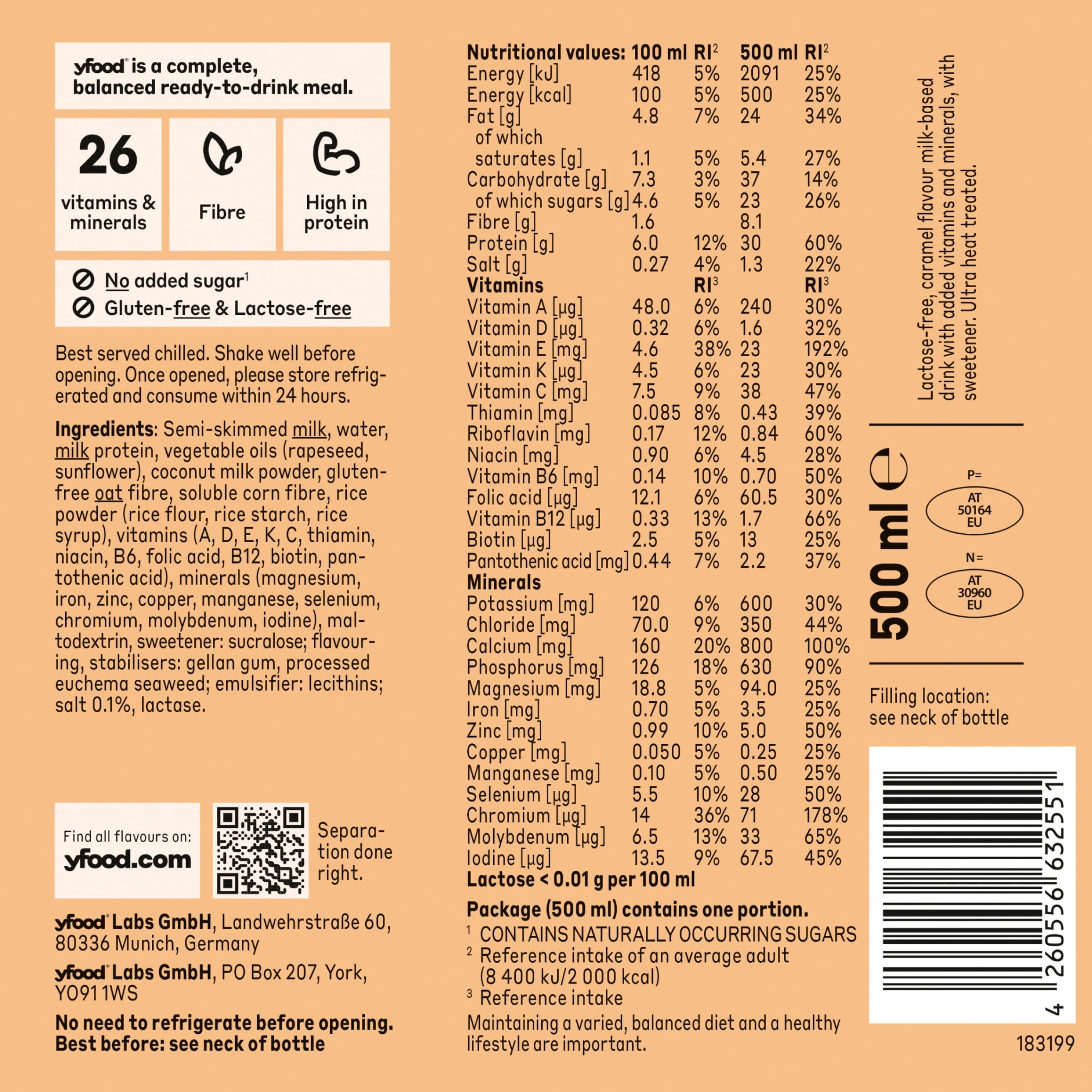 yfood Ready to Drink Complete Meal Salted Caramel 500ml thumbnail 3