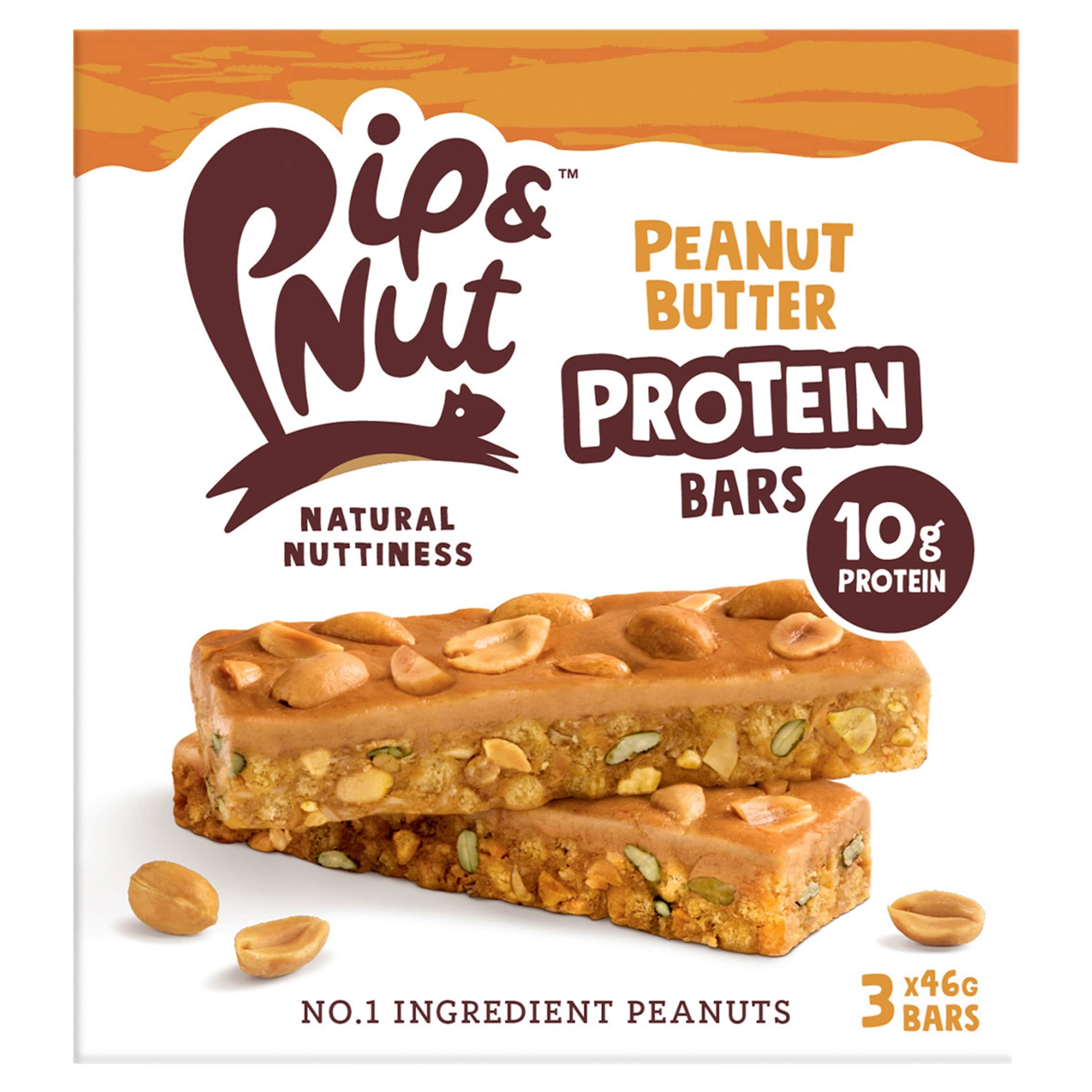 Pip & Nut Protein Peanut Butter Bar 3 x 46g