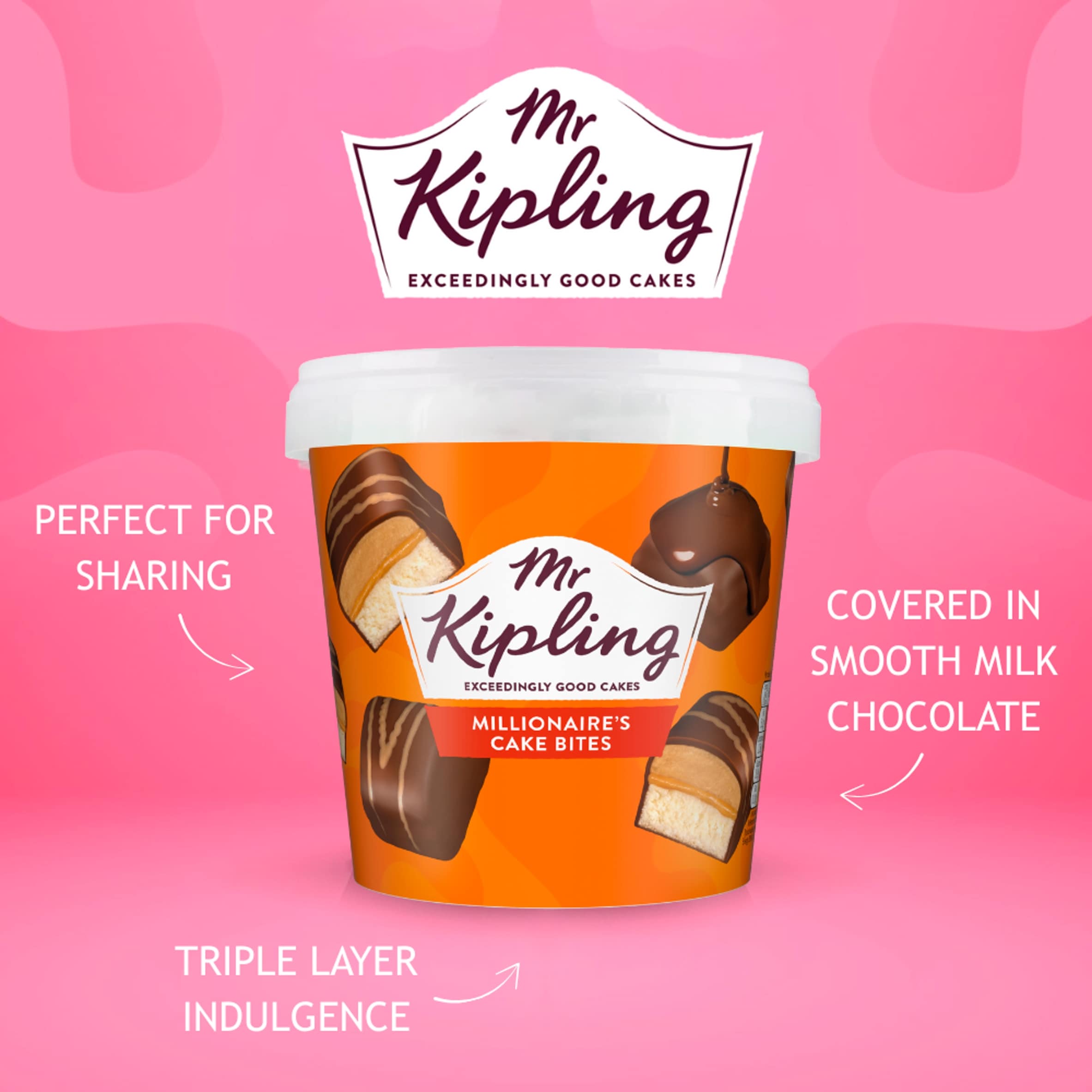 Mr Kipling Millionaire’s Chocolate Caramel Mini Cake Bites 220g thumbnail 2