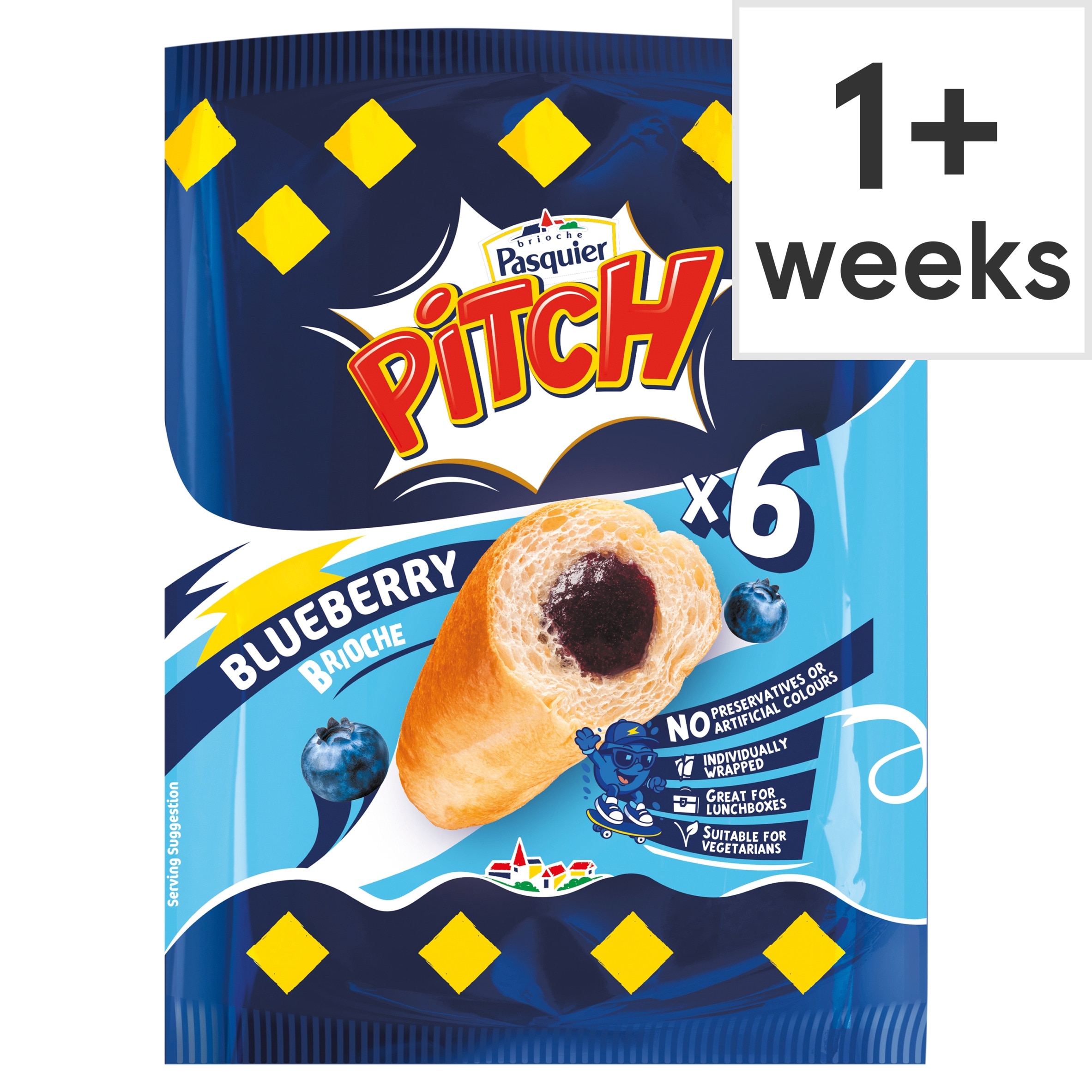 Brioche Pasquier Pitch New 6 Blueberry Brioche 210g