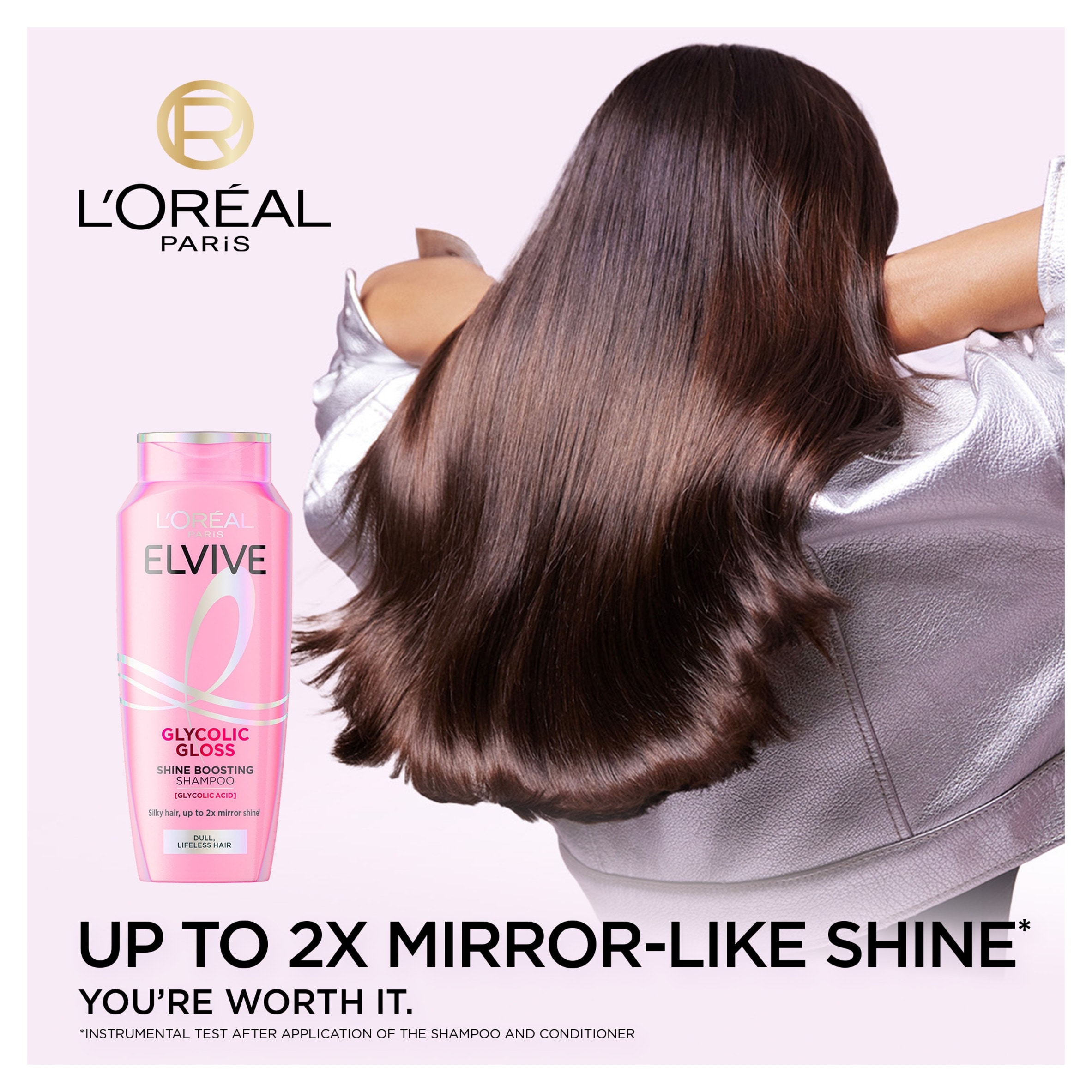 L'Oreal Elvive Glycolic Gloss Shampoo 400Ml thumbnail 2