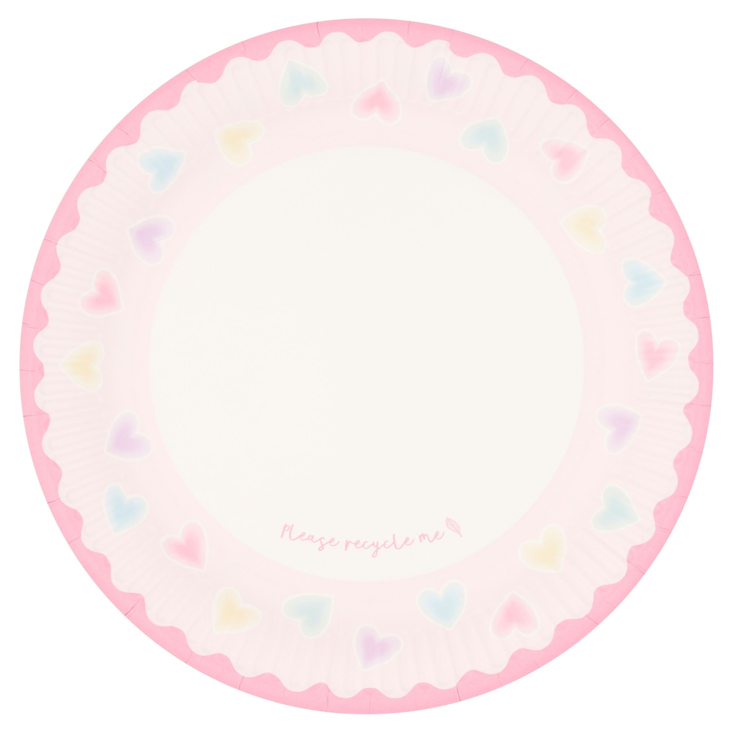 Tesco Pastel Hearts Paper Plates 10 Pack