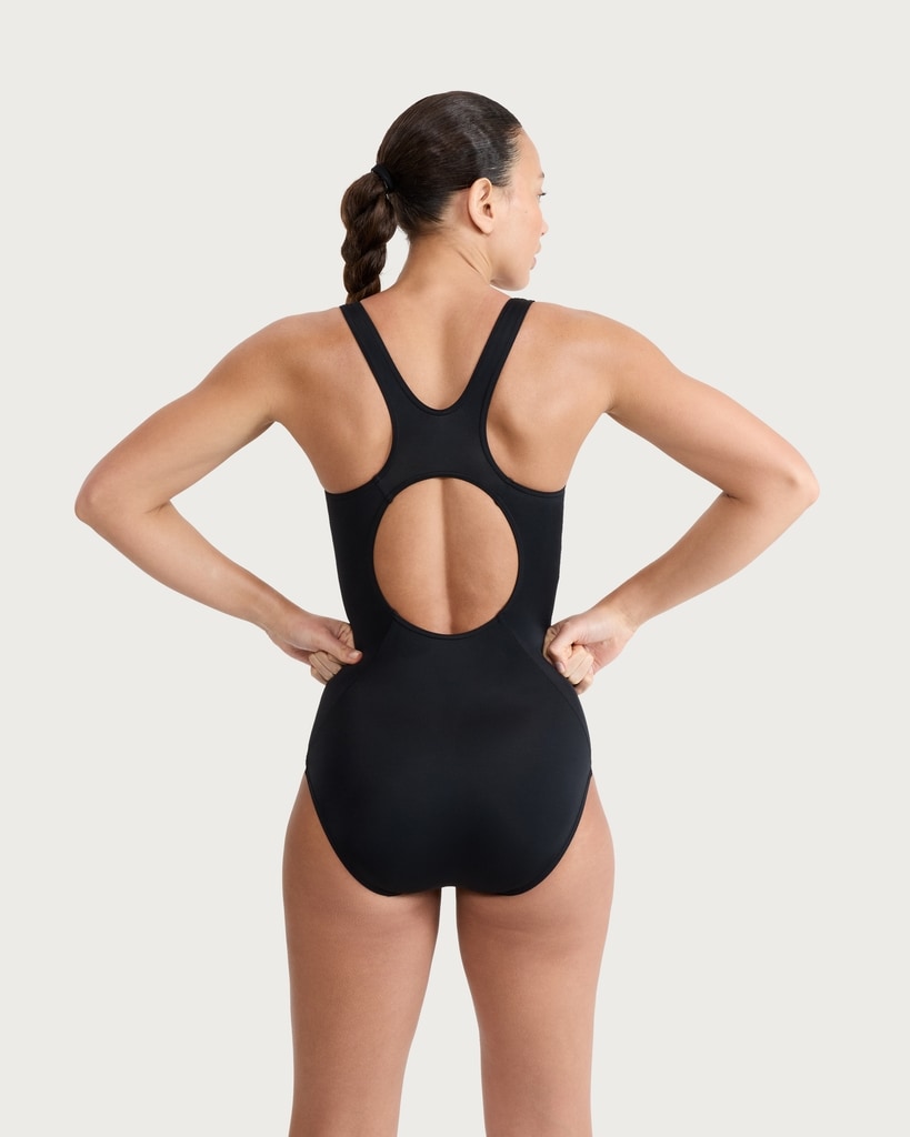 F&F Active ULTRASWIM Printed Panelled Swimsuit in Black thumbnail 2
