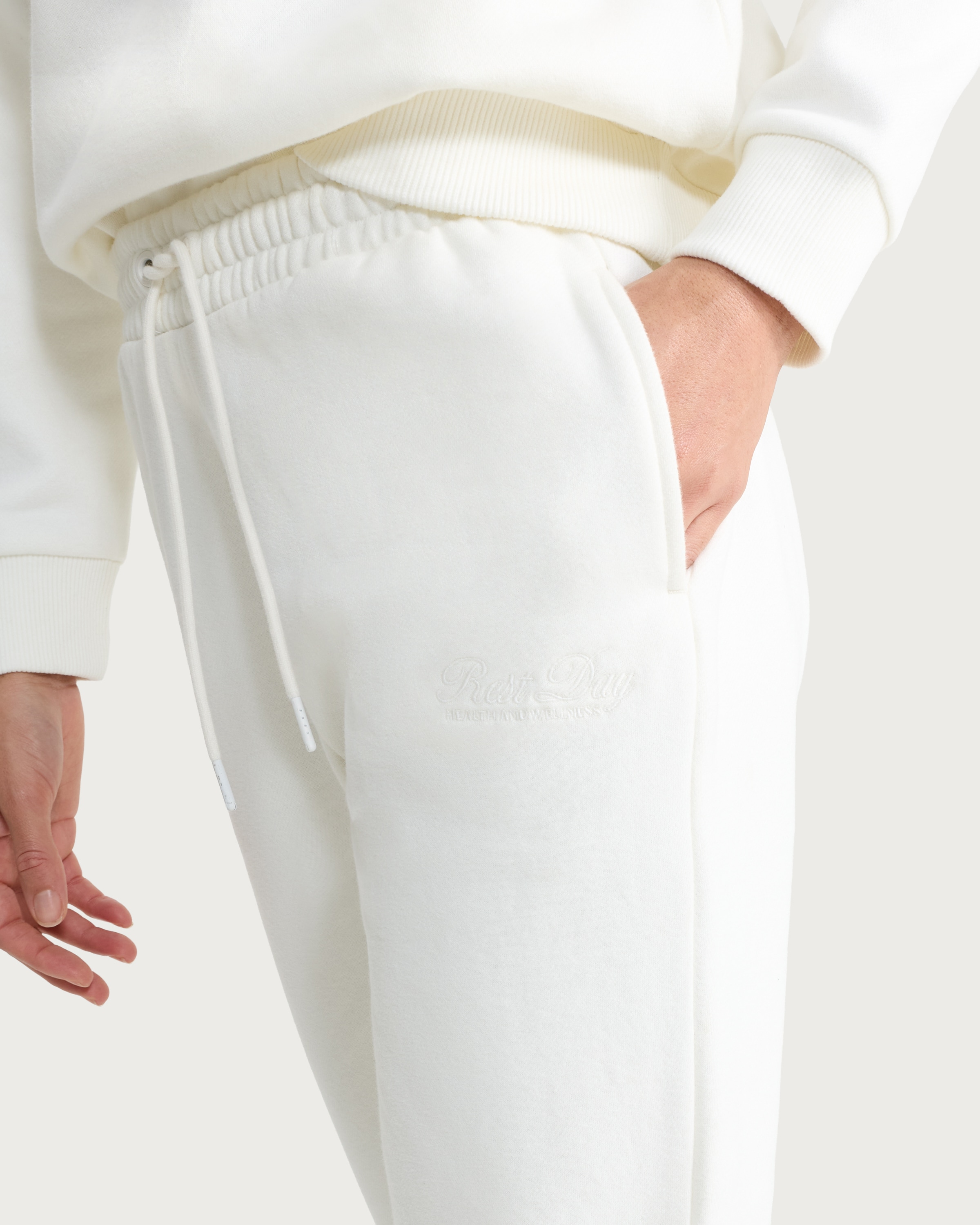 F&F Active AFTERCLASS Rest Day Cuffed Co-ord Joggers in Cream thumbnail 3