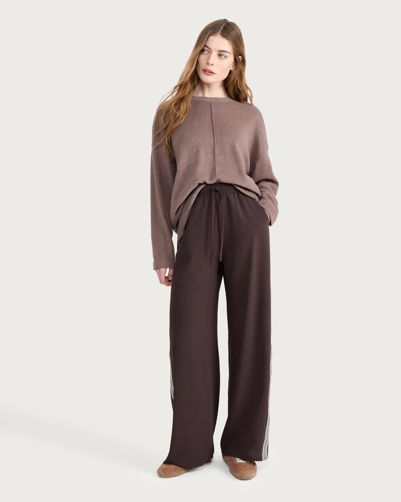 F&F Textured Long Sleeved Jumper in Mink thumbnail 2