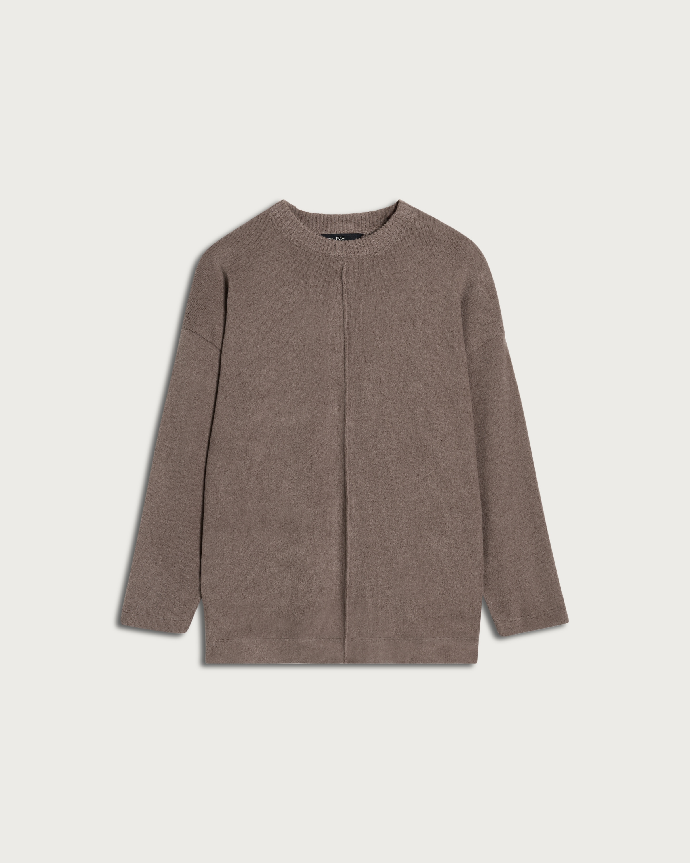 F&F Textured Long Sleeved Jumper in Mink thumbnail 4