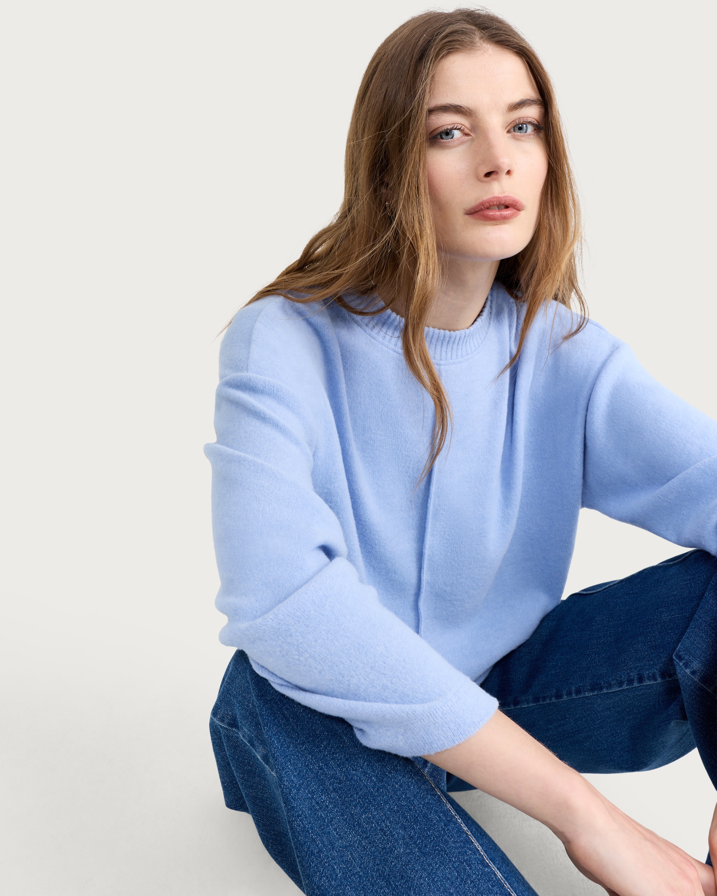 F&F Textured Long Sleeved Jumper in Blue