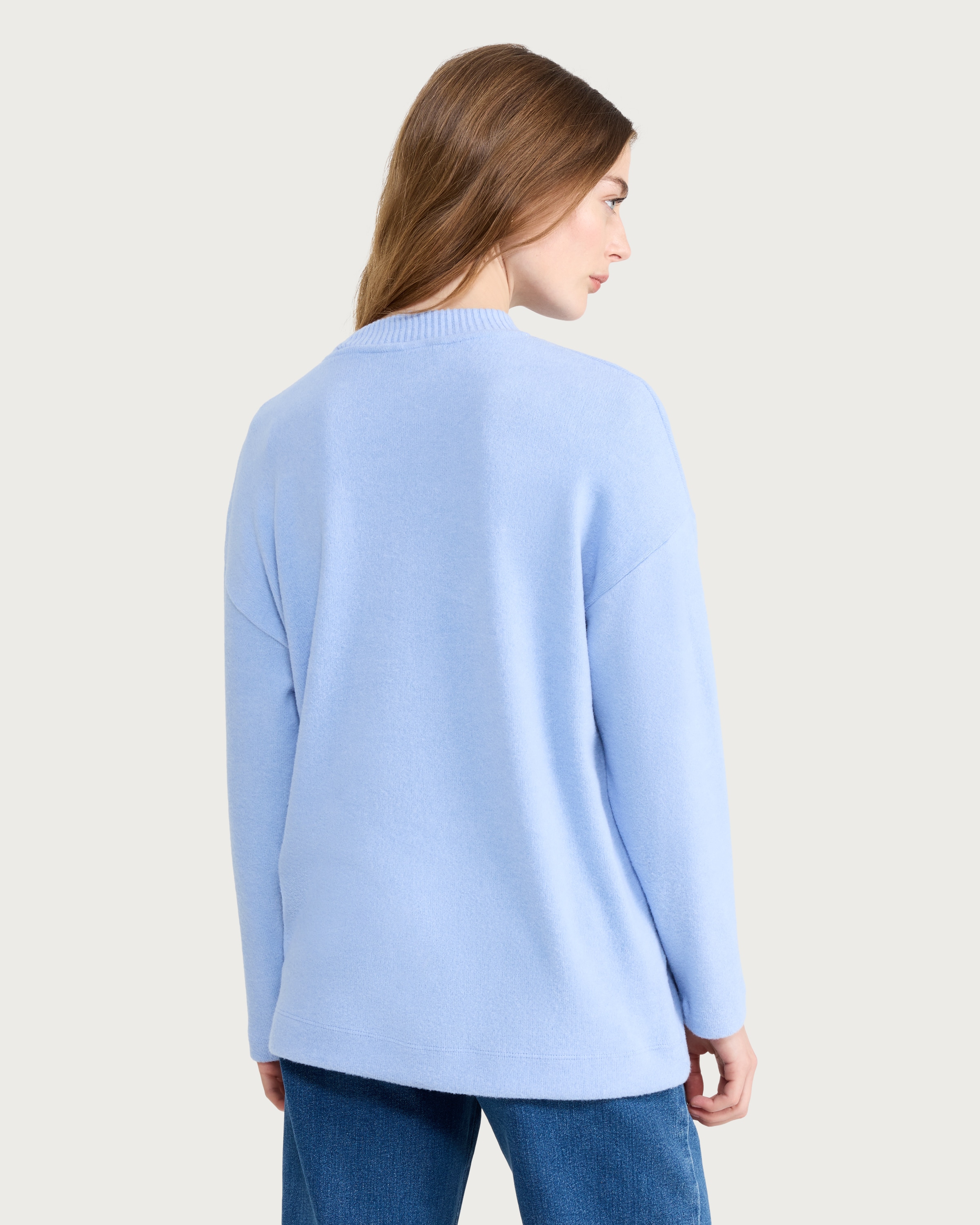 F&F Textured Long Sleeved Jumper in Blue thumbnail 3