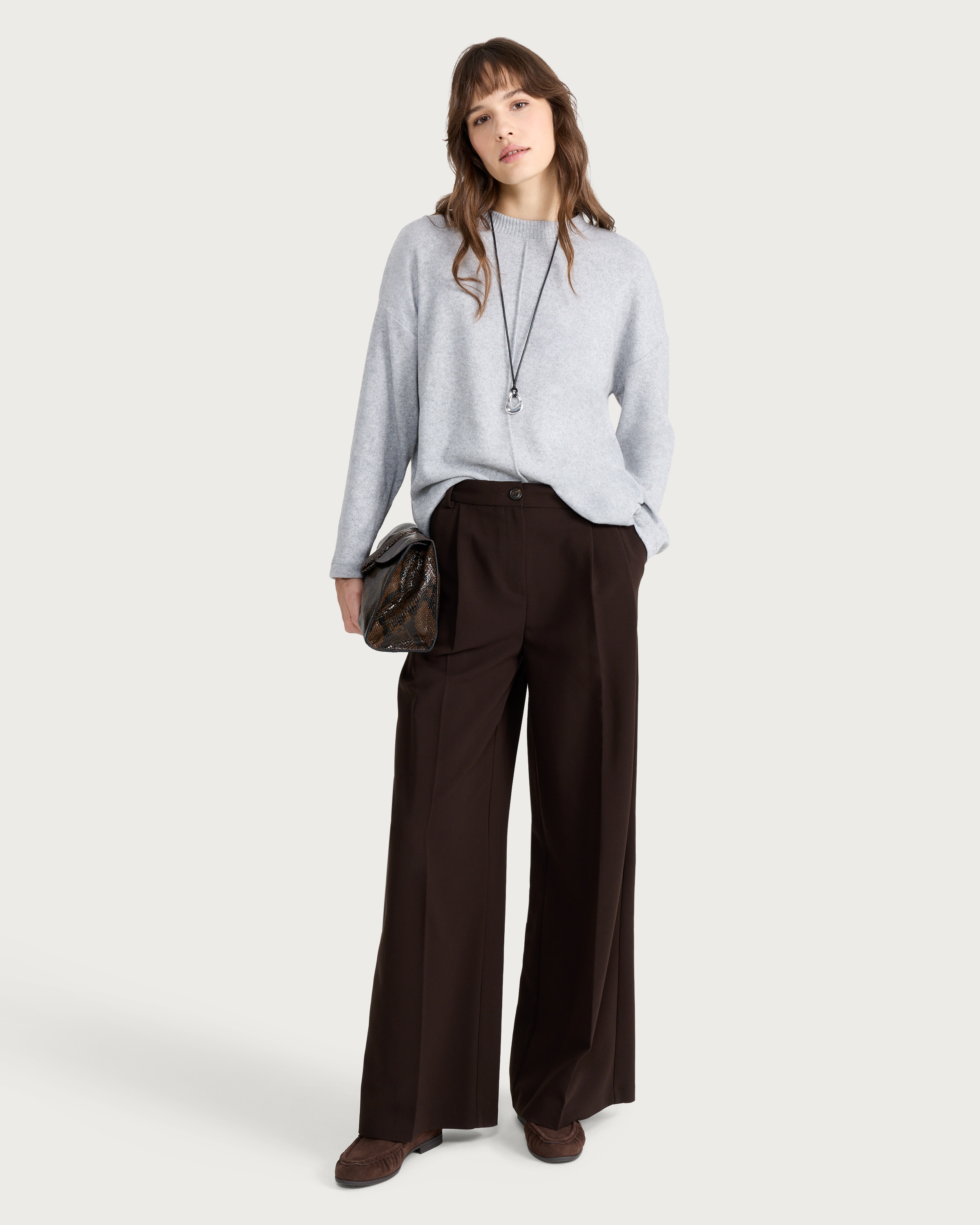 F&F Textured Long Sleeved Jumper in Grey thumbnail 2