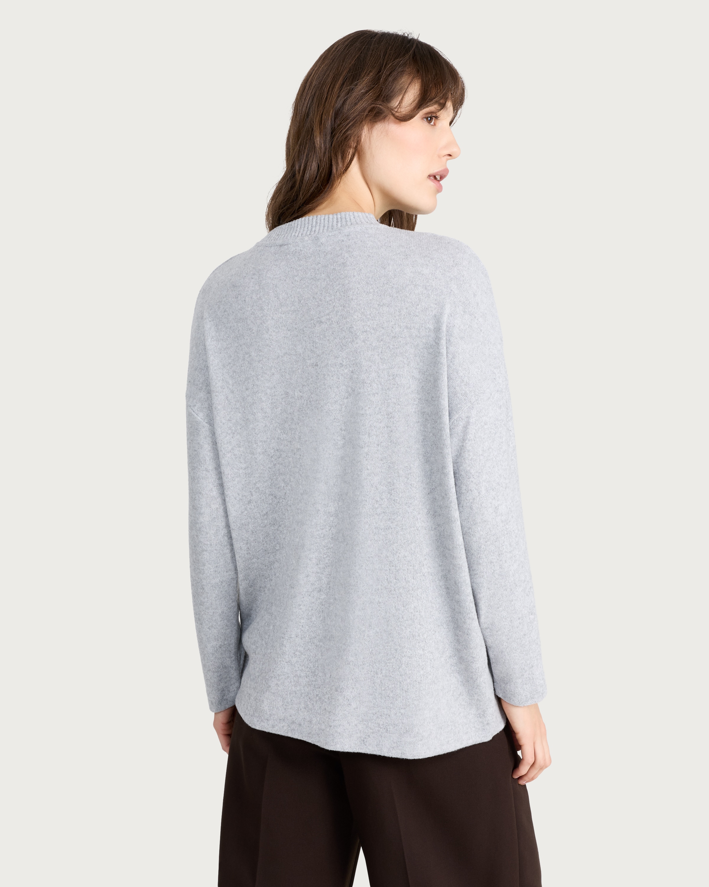 F&F Textured Long Sleeved Jumper in Grey thumbnail 3