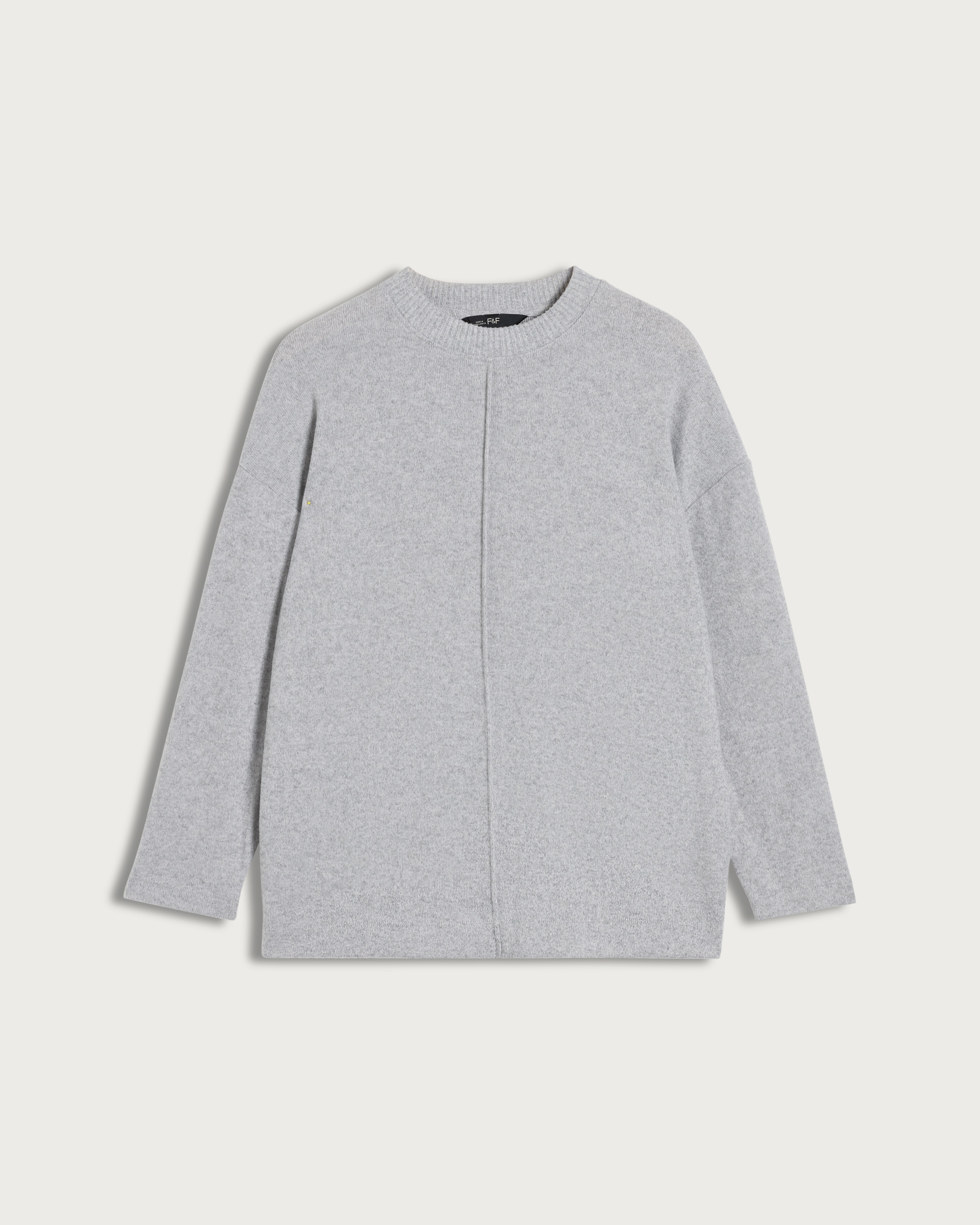 F&F Textured Long Sleeved Jumper in Grey thumbnail 4