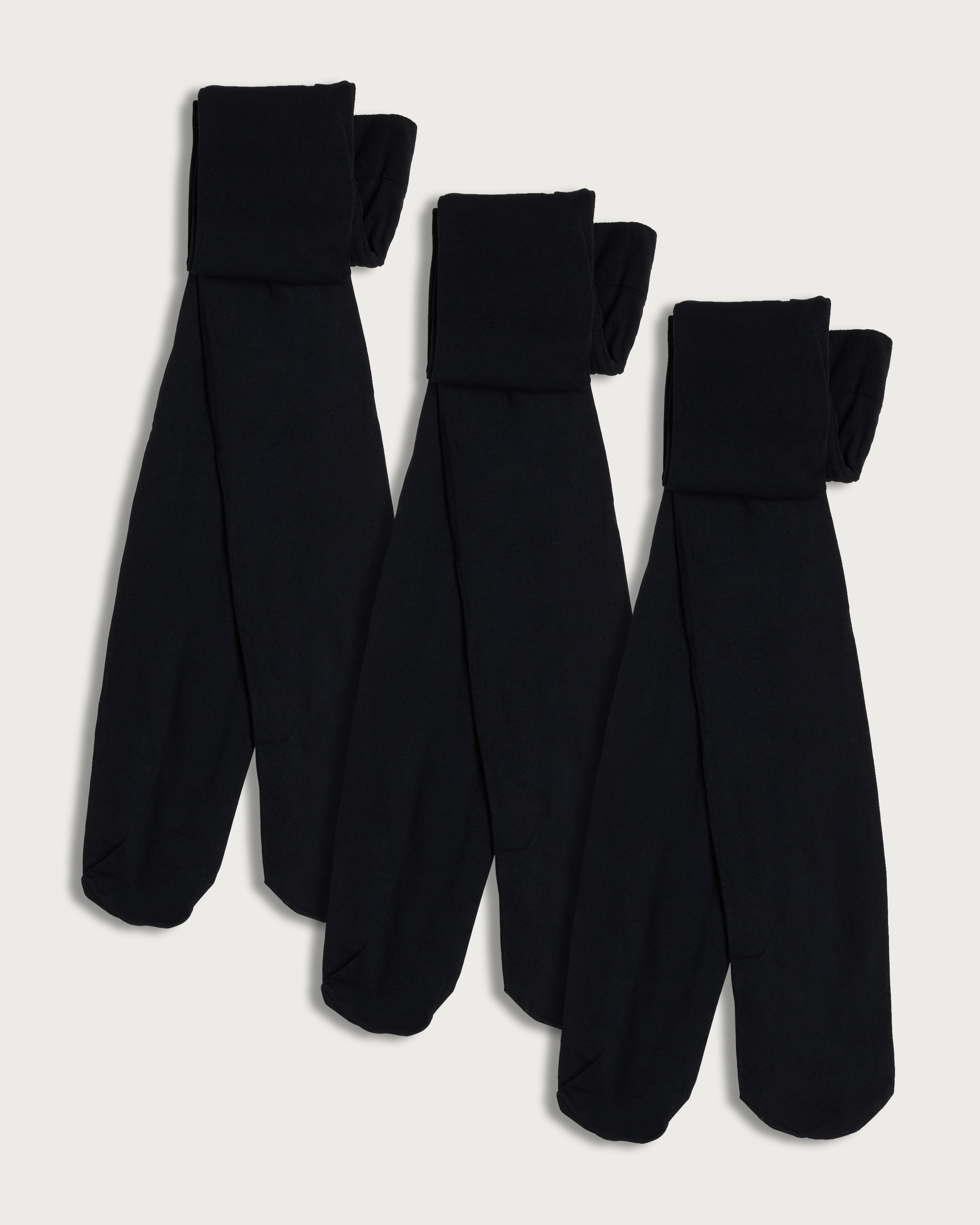 F&F 3-Pack 40 Denier Opaque Tights in Black thumbnail 3