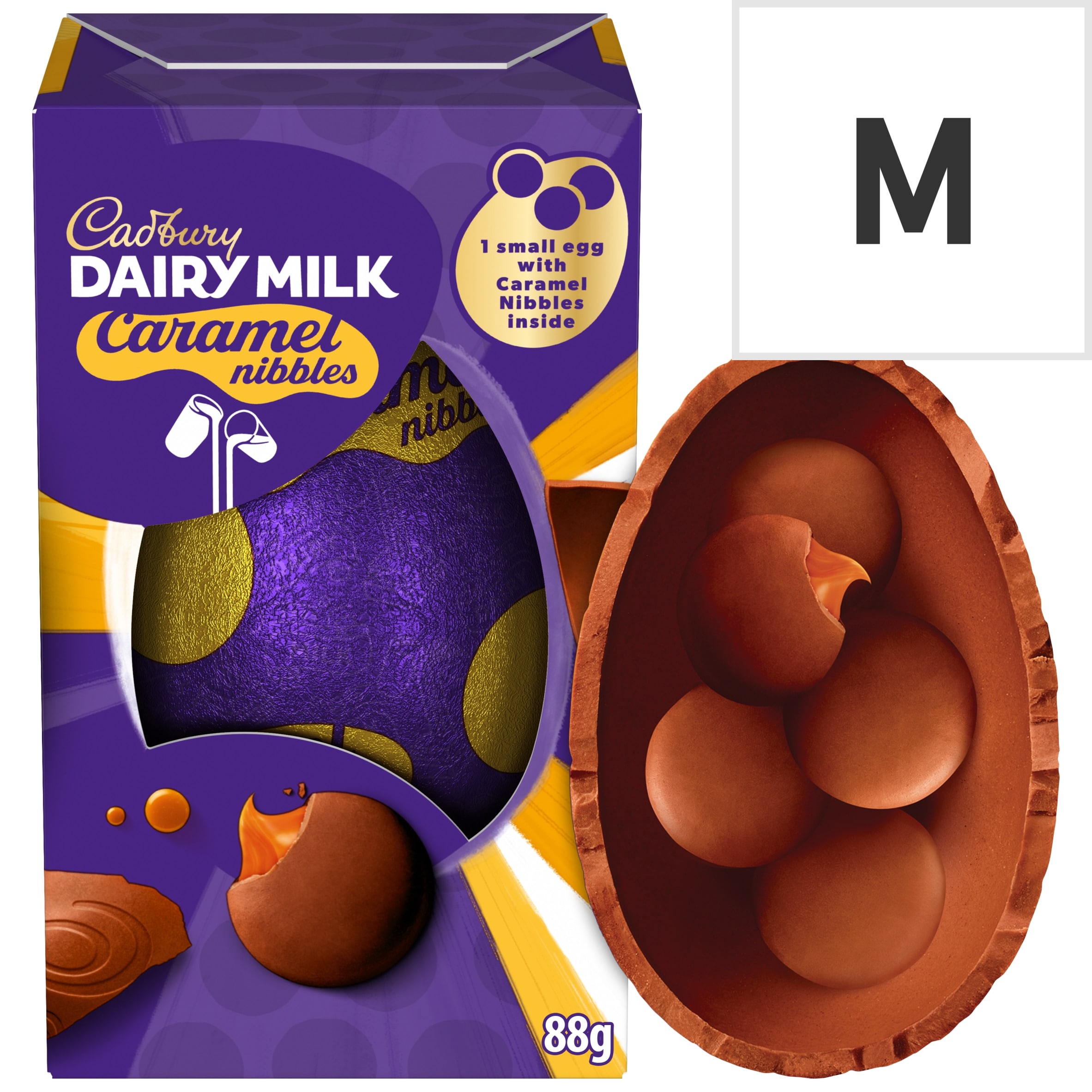Cadbury Dairy Milk Caramel Nibbles Shell Egg 88g