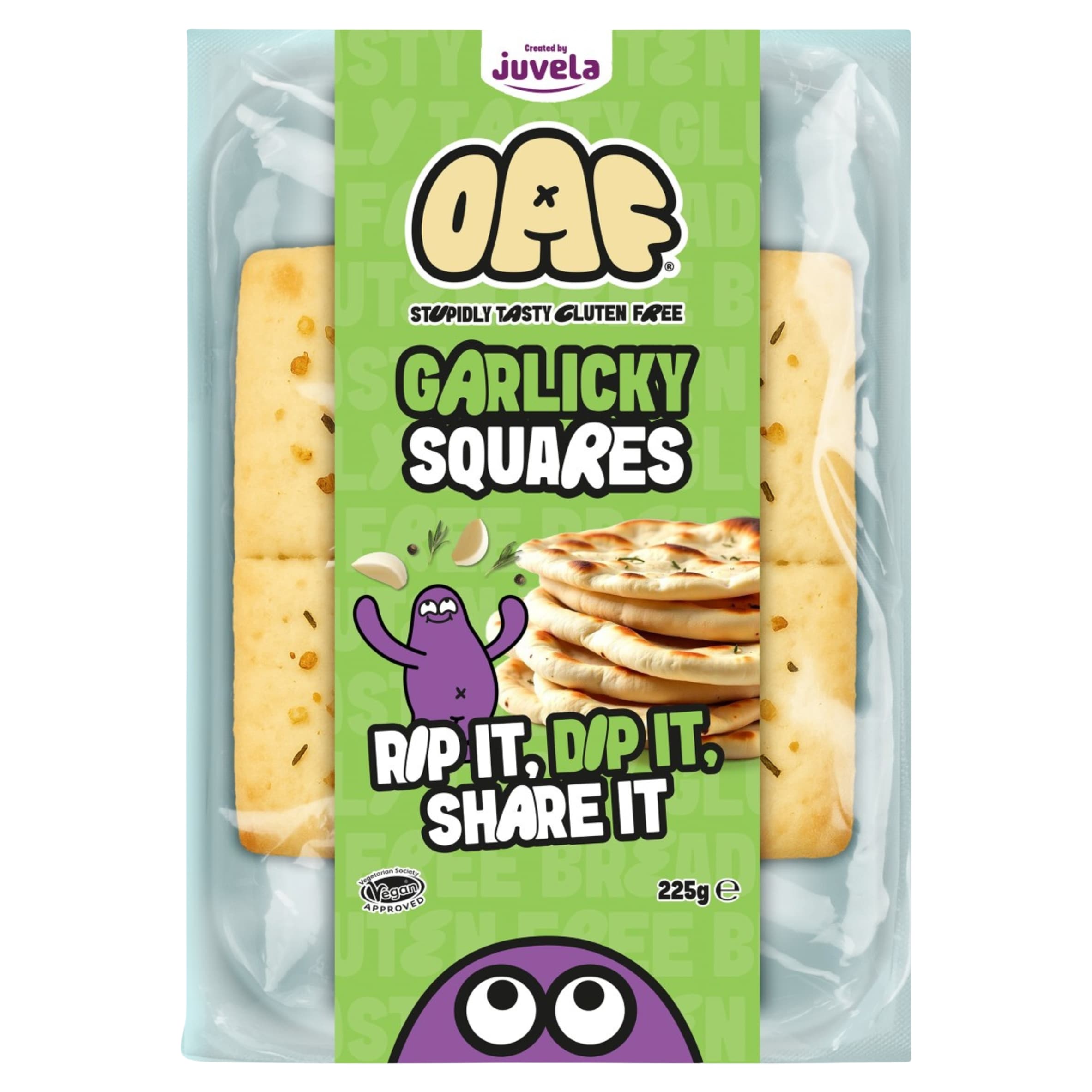 Juvela OAF Gluten Free Garlicky Squares 225g 