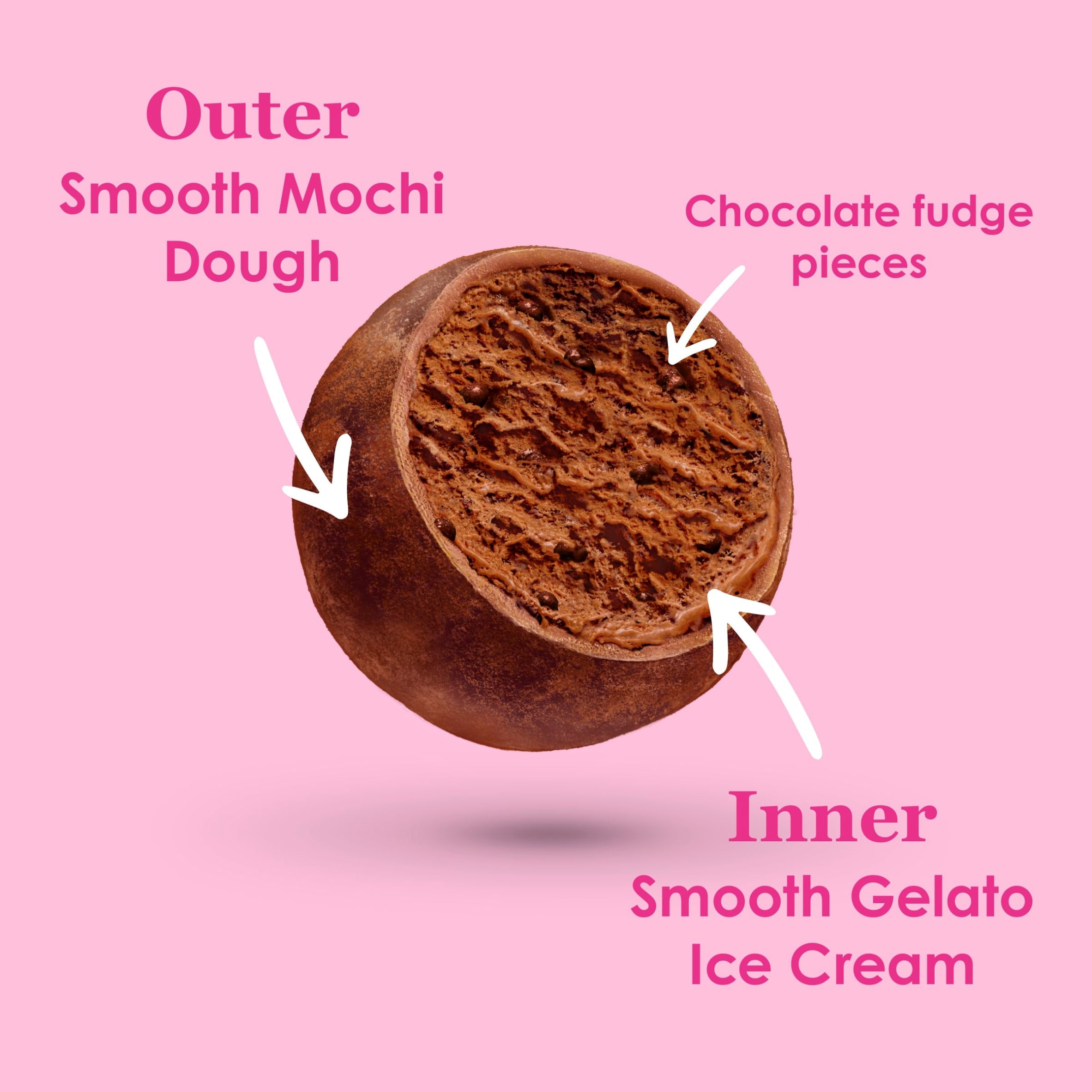 Little Moons Chocolate Fudge Mochi Ice Cream 6 x 30g thumbnail 4