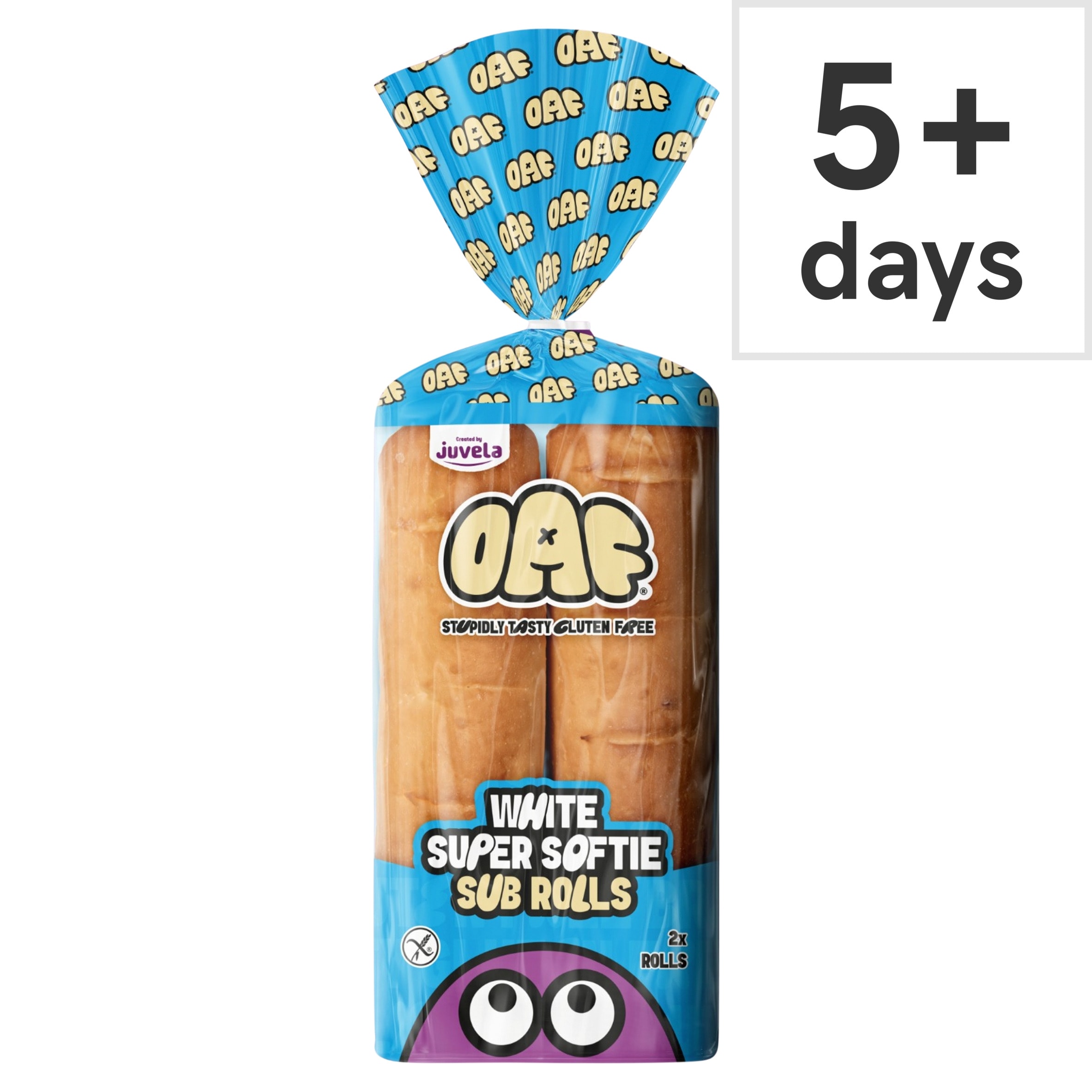 JUVELA OAF Gluten Free White Super Softie 2 Sub Rolls