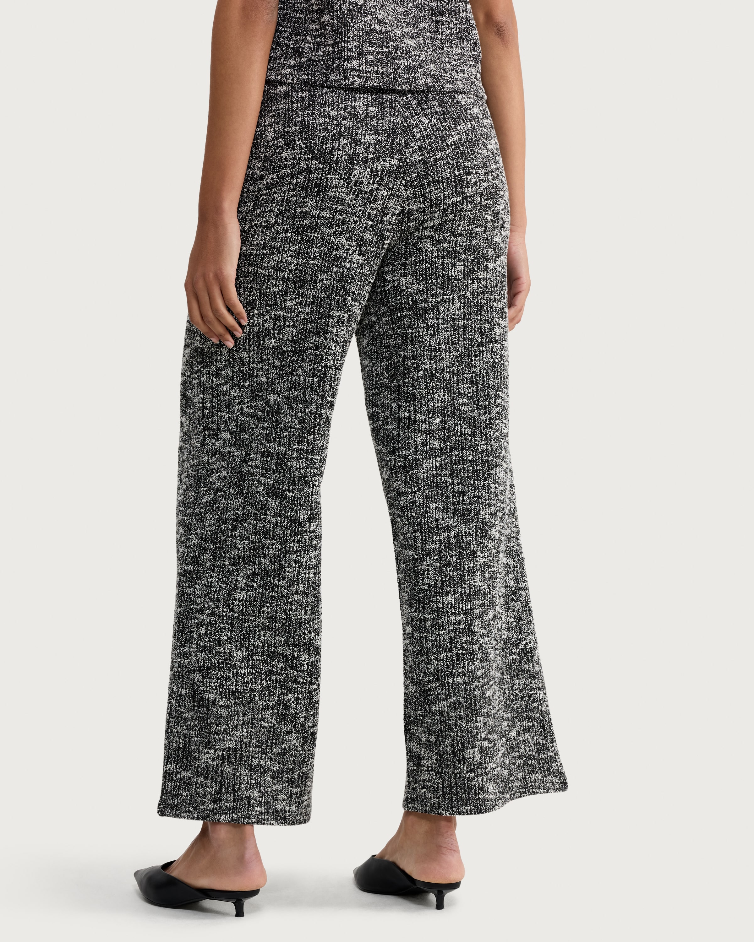 The F&F Edit Textured Wide Leg Co-ord Trousers in Multi Black White thumbnail 3