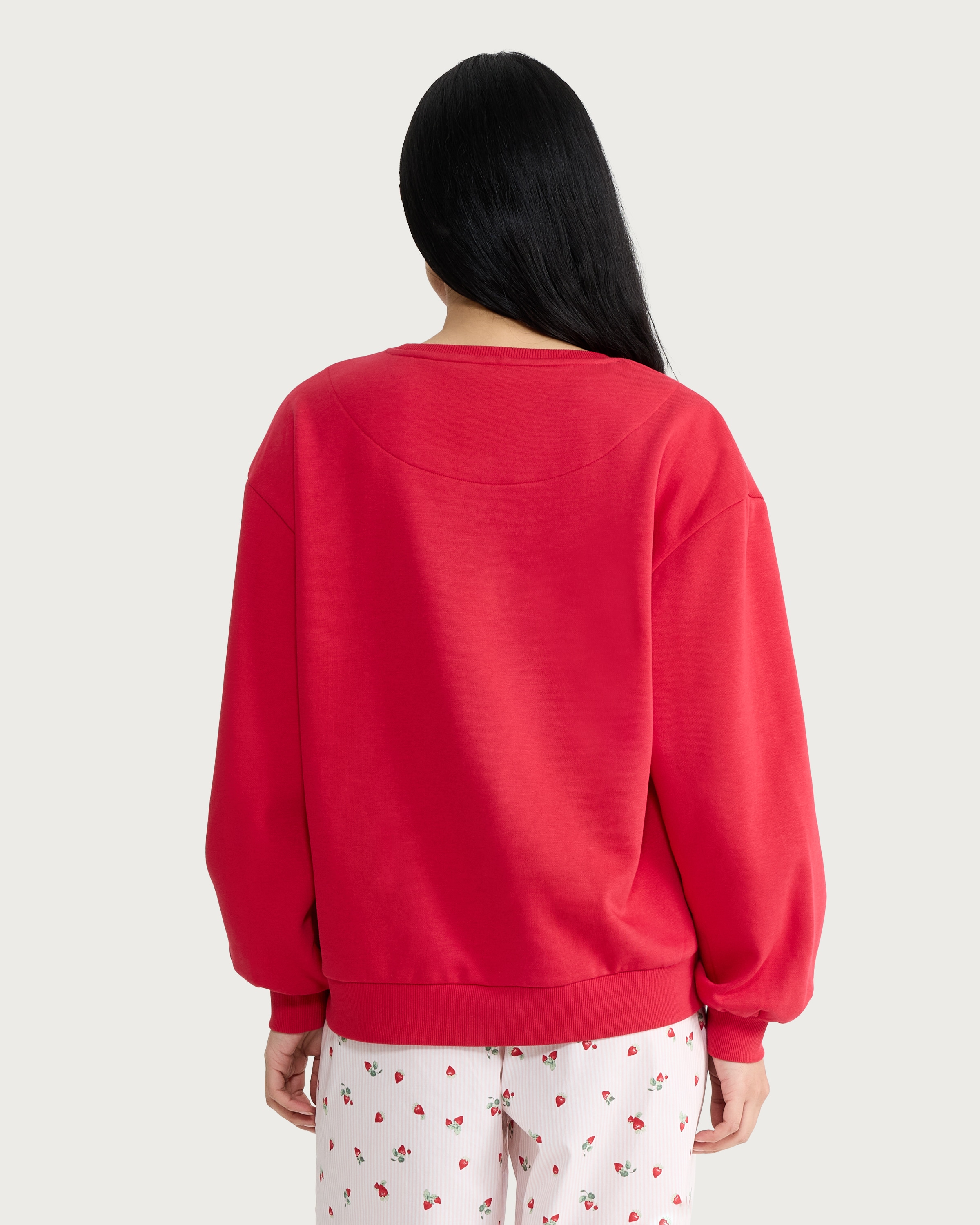 F&F Cotton Rich Strawberry Print Pyjama Set in Red thumbnail 3