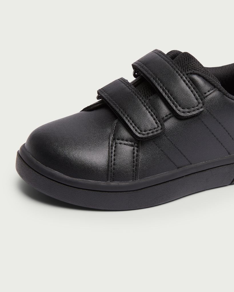 F&F School Boys Double Strap Fastening Trainers in Black thumbnail 3
