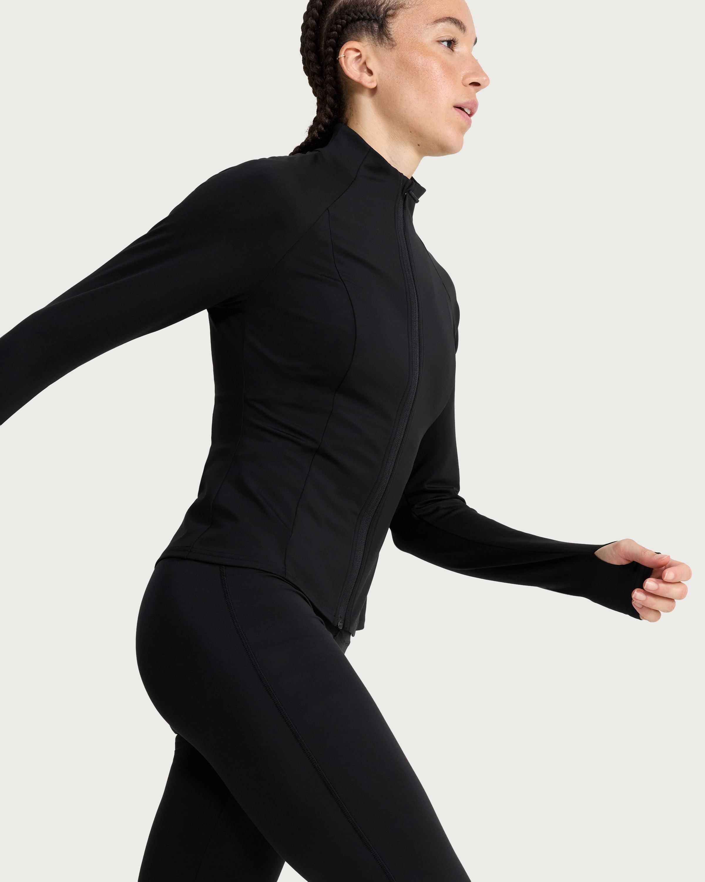 F&F Active EVERYHOUR Zip Up Jacket in Black thumbnail 2