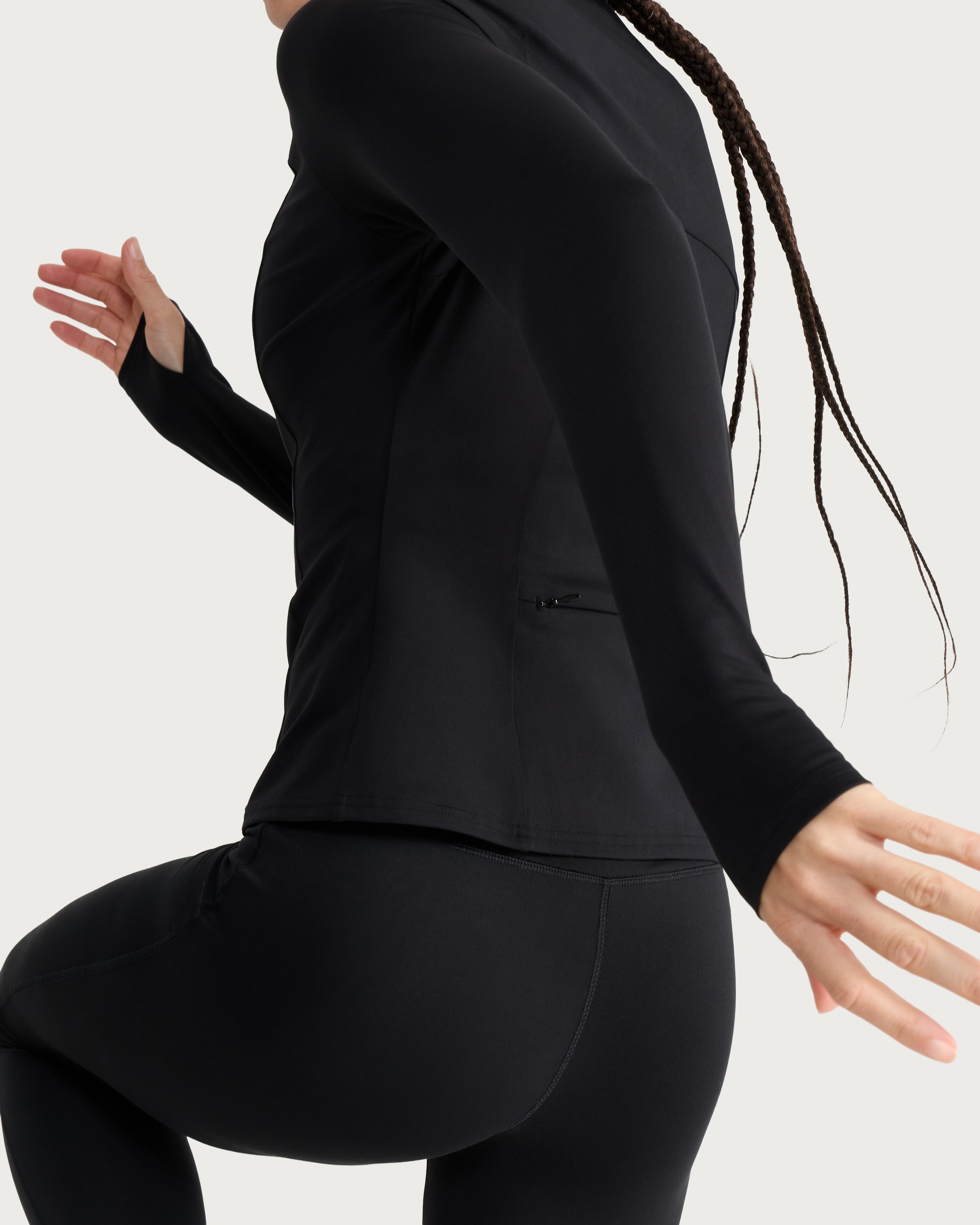 F&F Active EVERYHOUR Zip Up Jacket in Black thumbnail 3