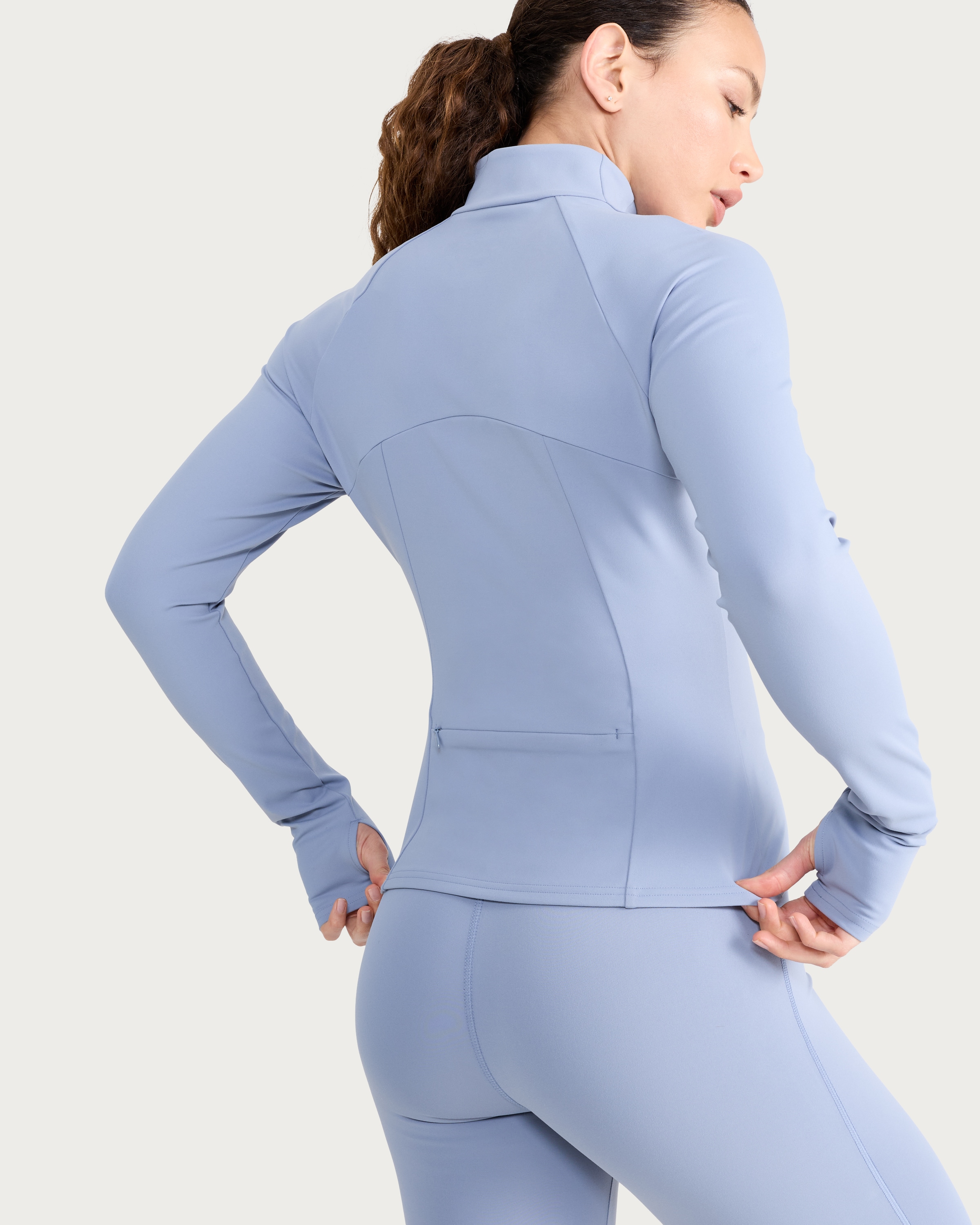 F&F Active EVERYHOUR Zip Up Jacket in Light Blue thumbnail 3