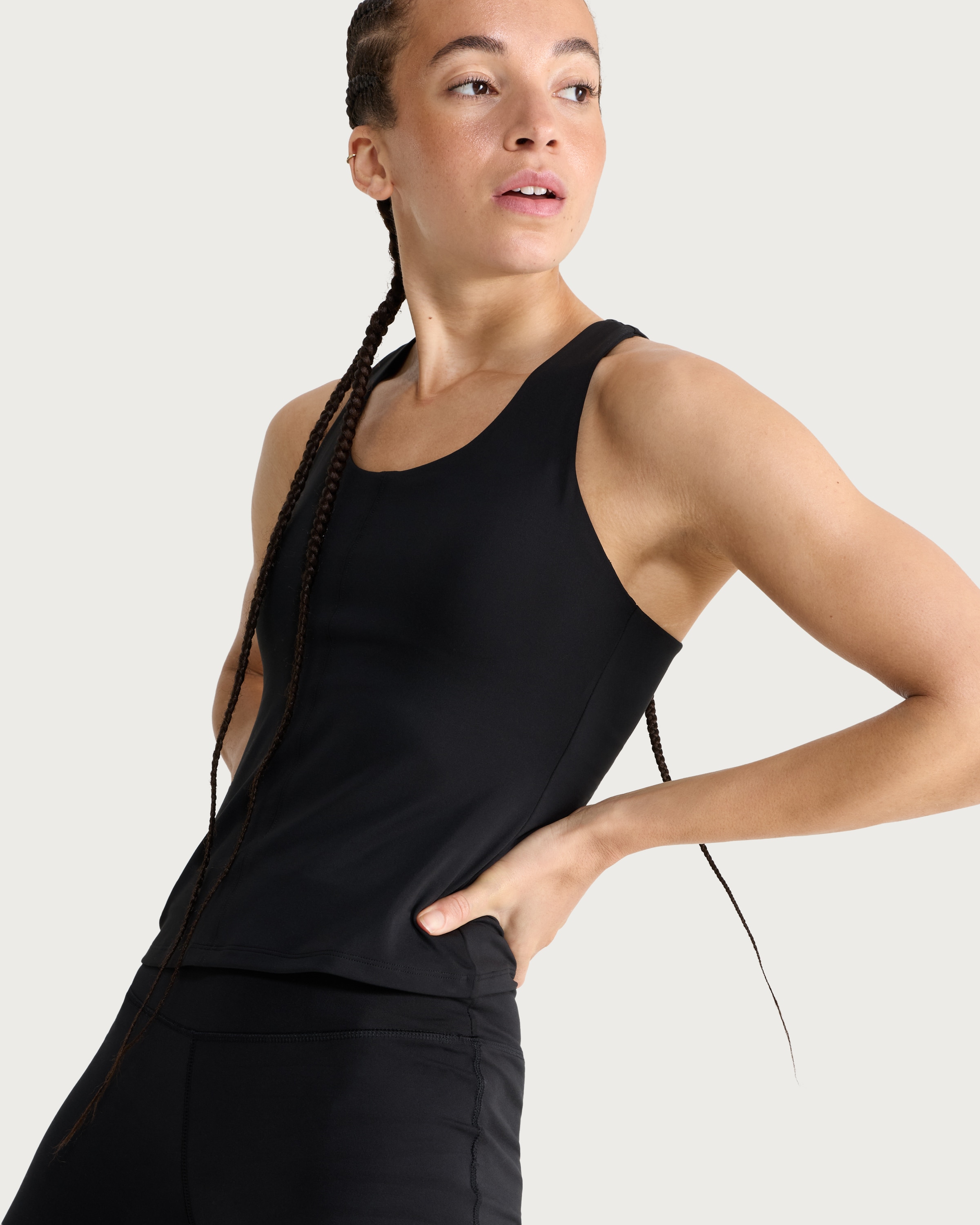 F&F Active EVERYHOUR Racerback Vest in Black thumbnail 3