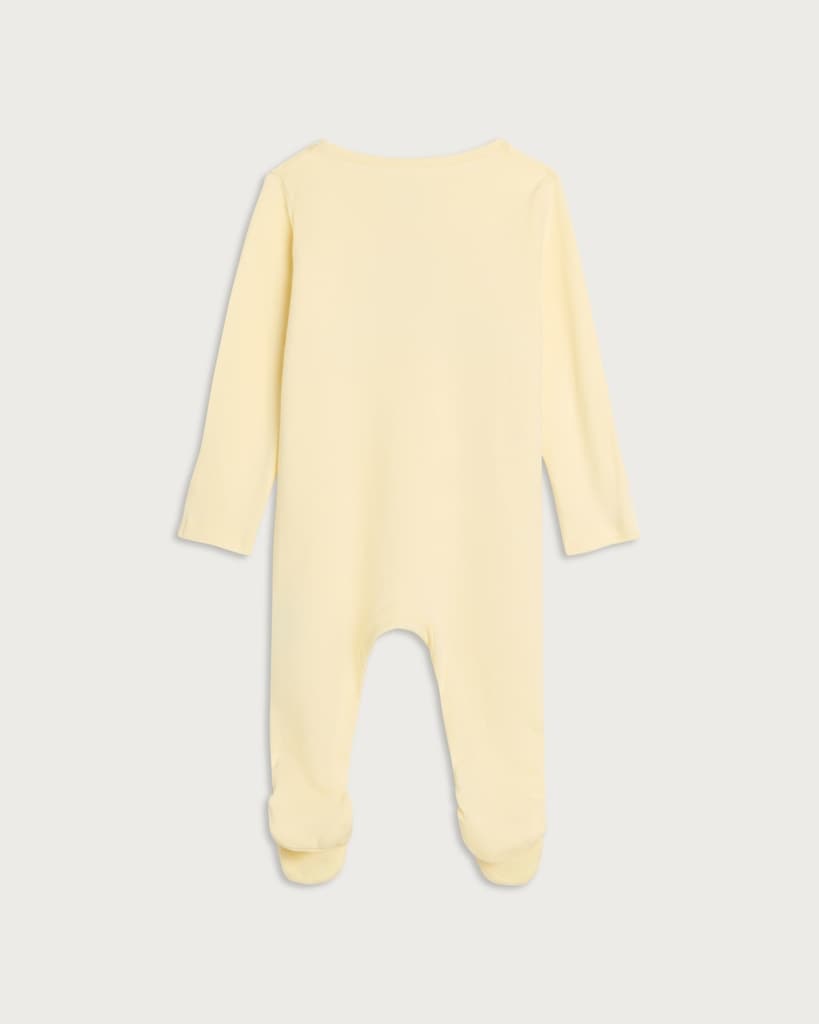 F&F Baby Pure Cotton I Love My Mummy Long Sleeved Sleepsuit in Yellow thumbnail 2