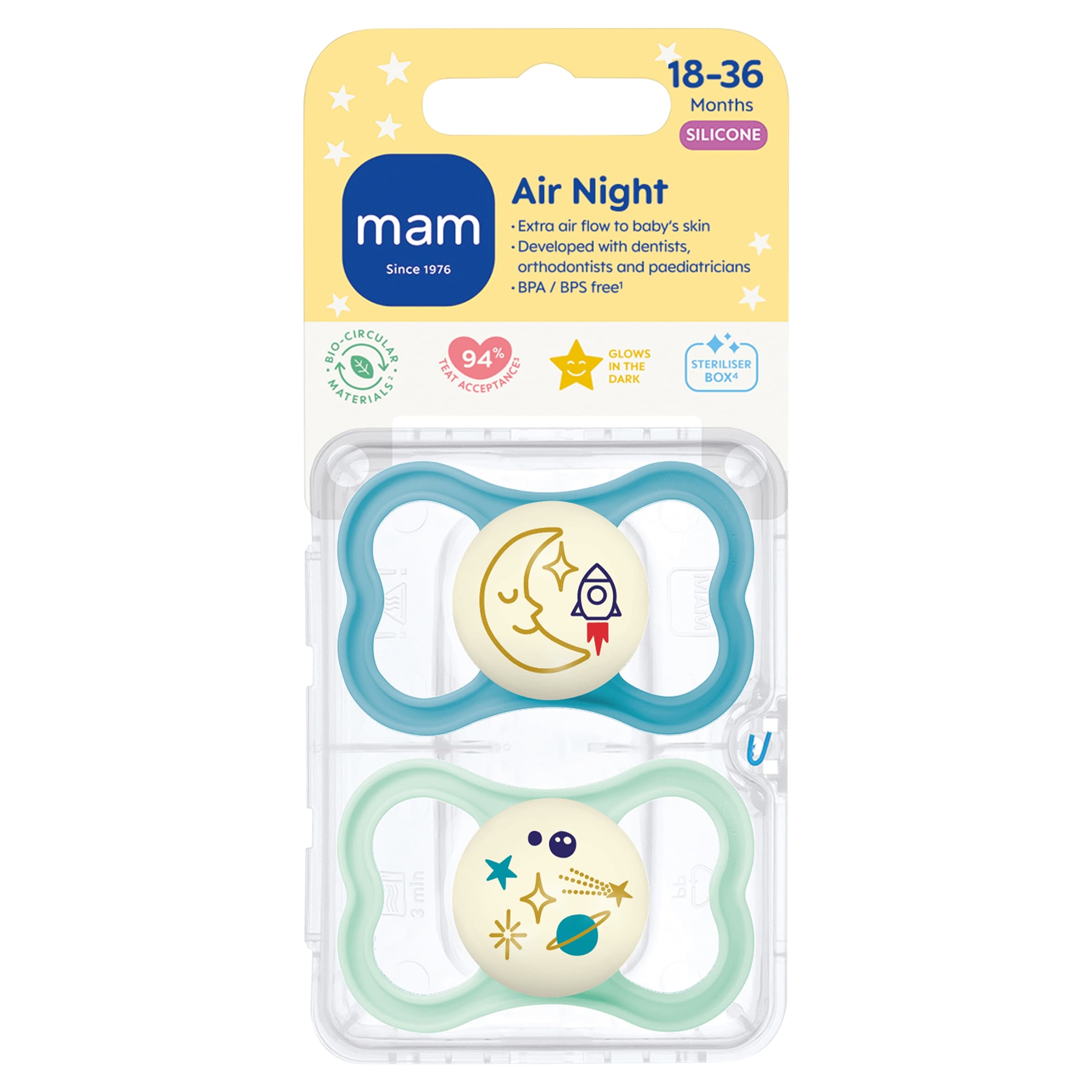 MAM Air Night Silicone Steriliser Box 12+ Months