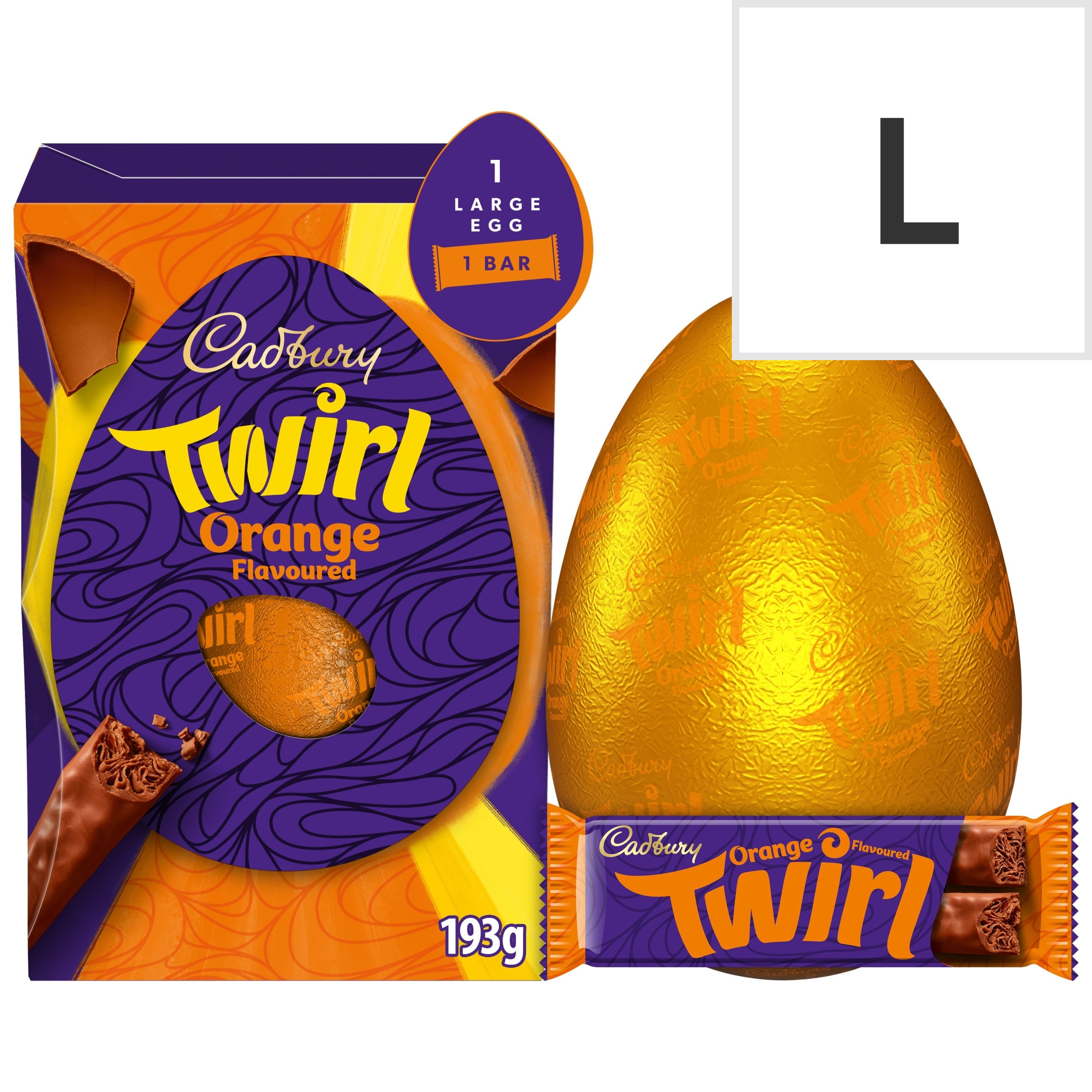 Cadbury Twirl Orange Shell Egg 193g