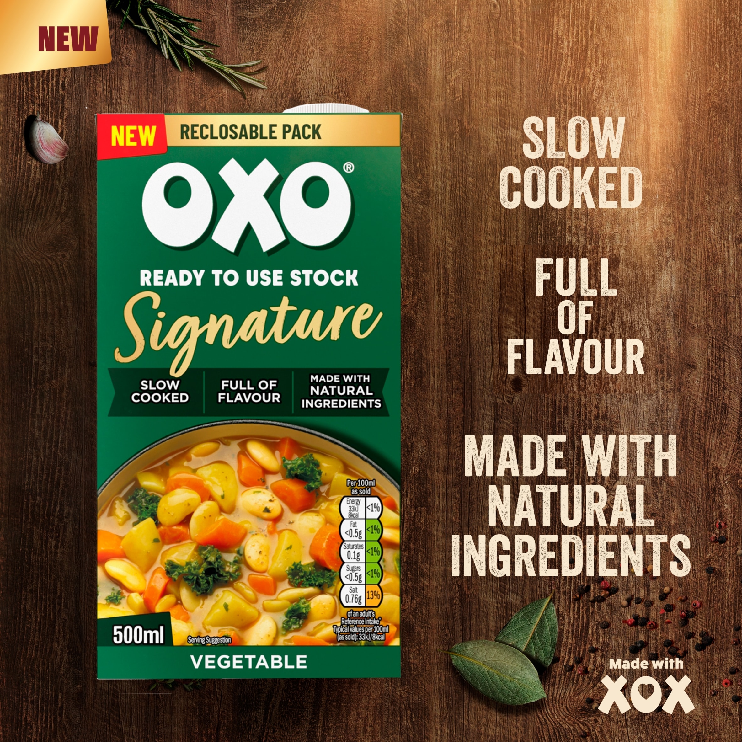 Oxo Ready To Use Stock Signature Vegetable 500ML thumbnail 2