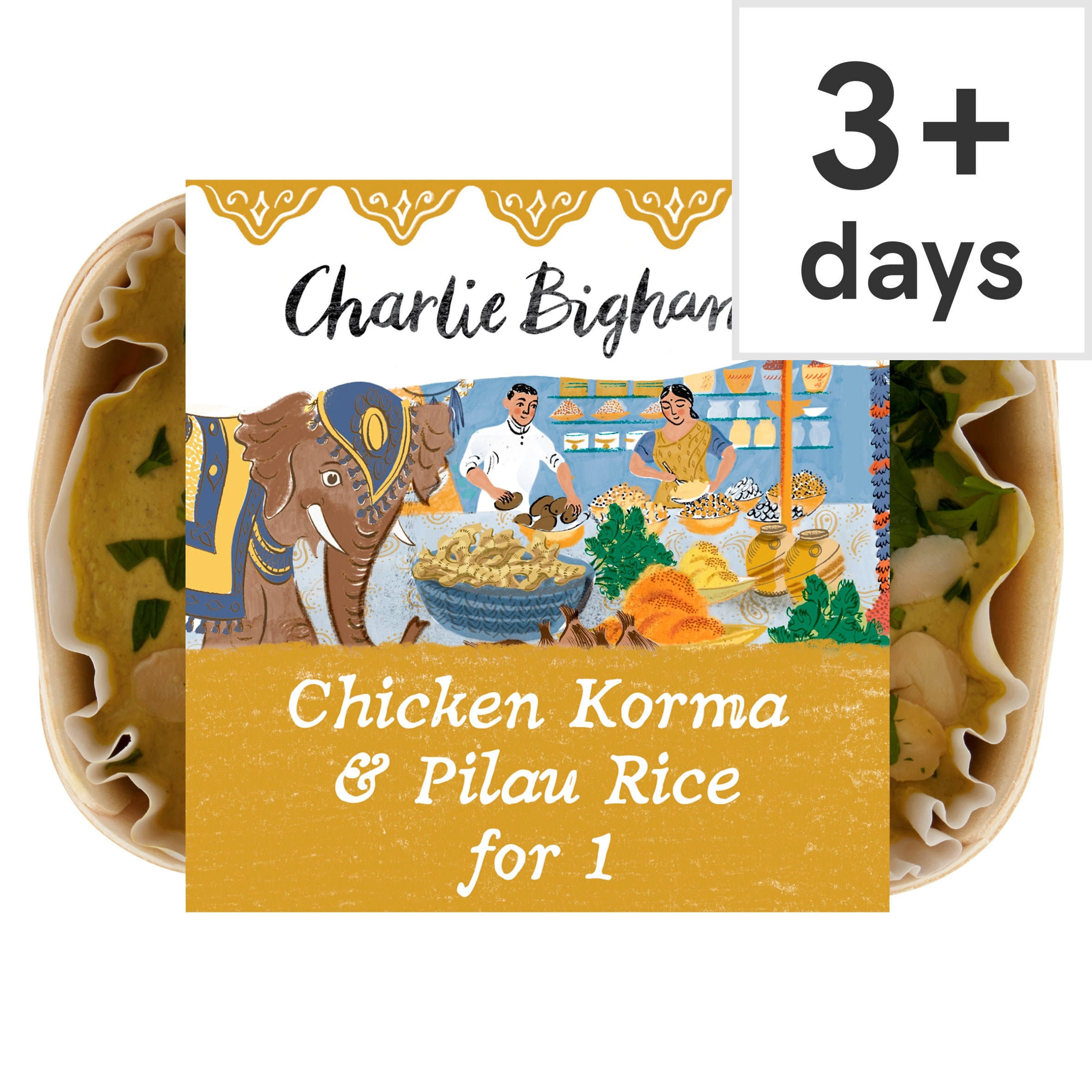 Charlie Bighams Chicken Korma & Pilau Rice for 1