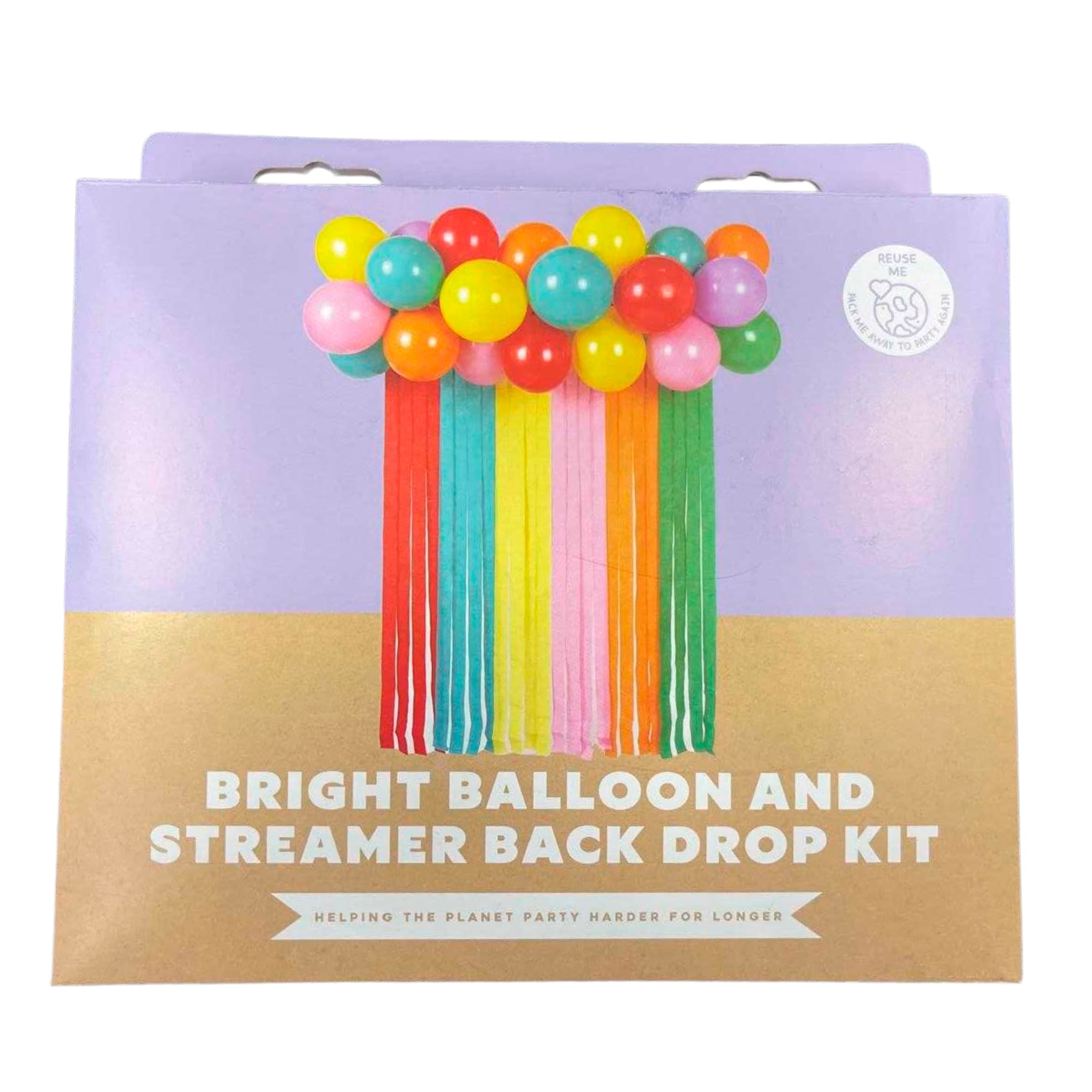 Mad Party Bright Balloon and Streamer Back Drop Kit