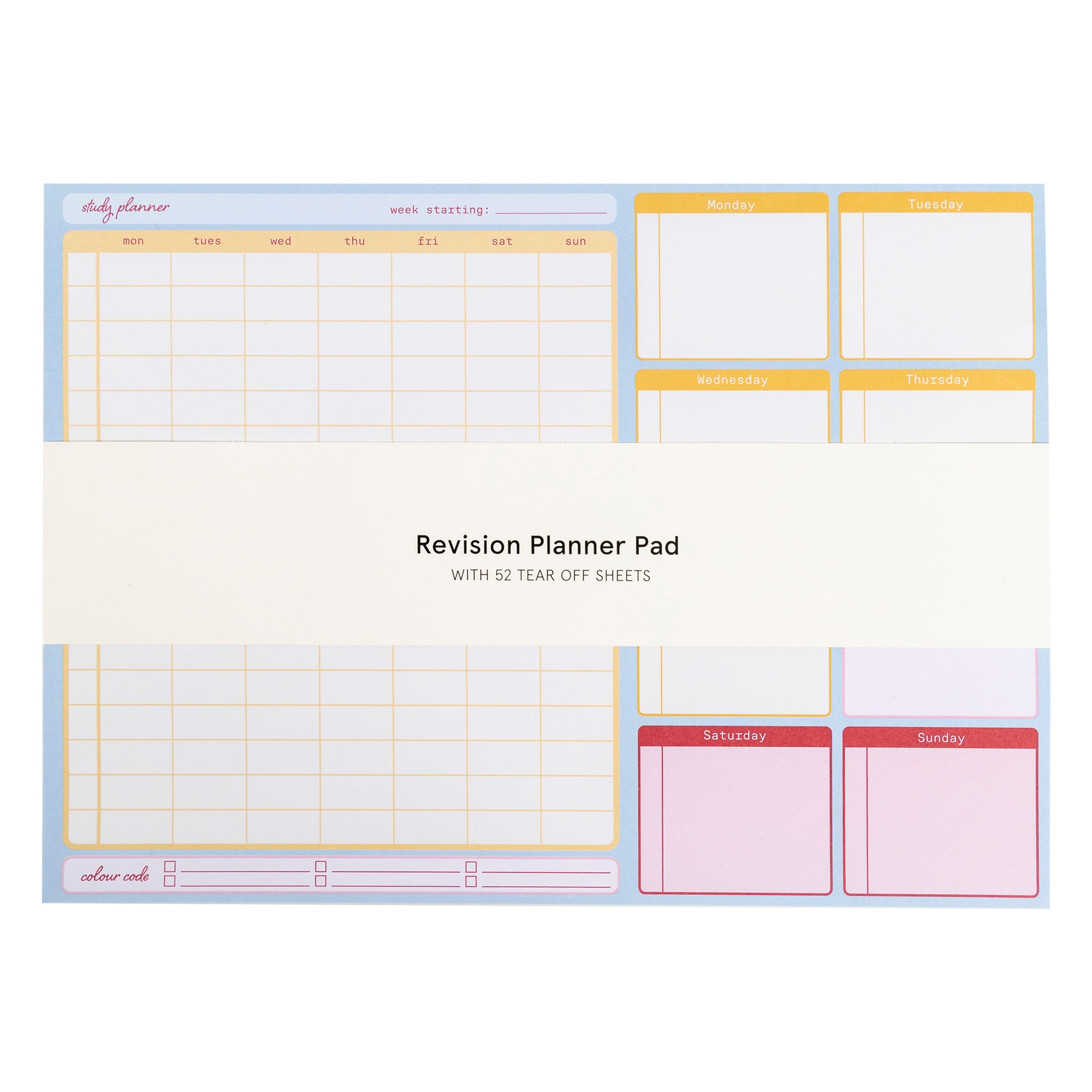 Gingham Bow A4 Study Planner Pad