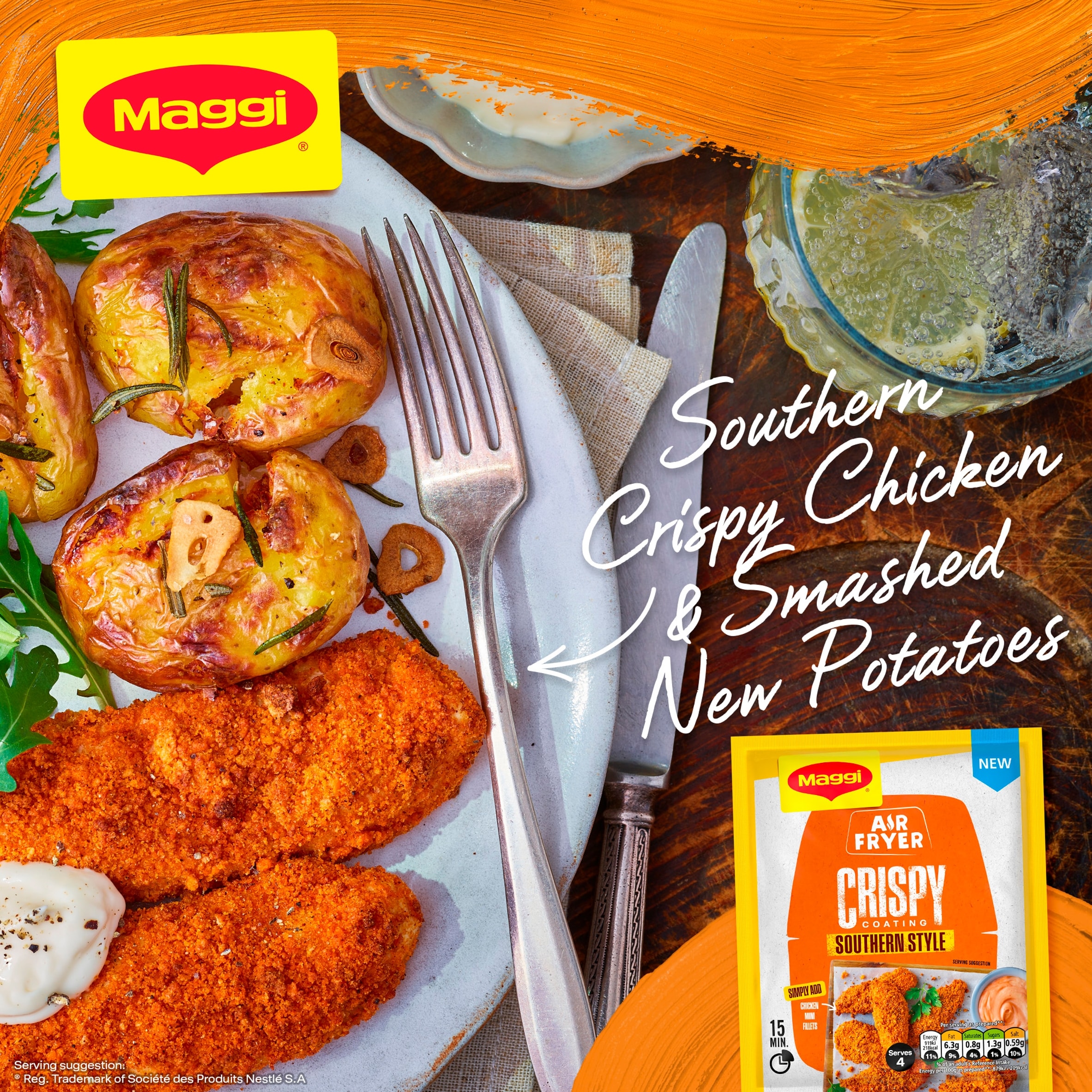 Maggi Air Fryer Crispy Southern Seasoning Mix 70g thumbnail 2