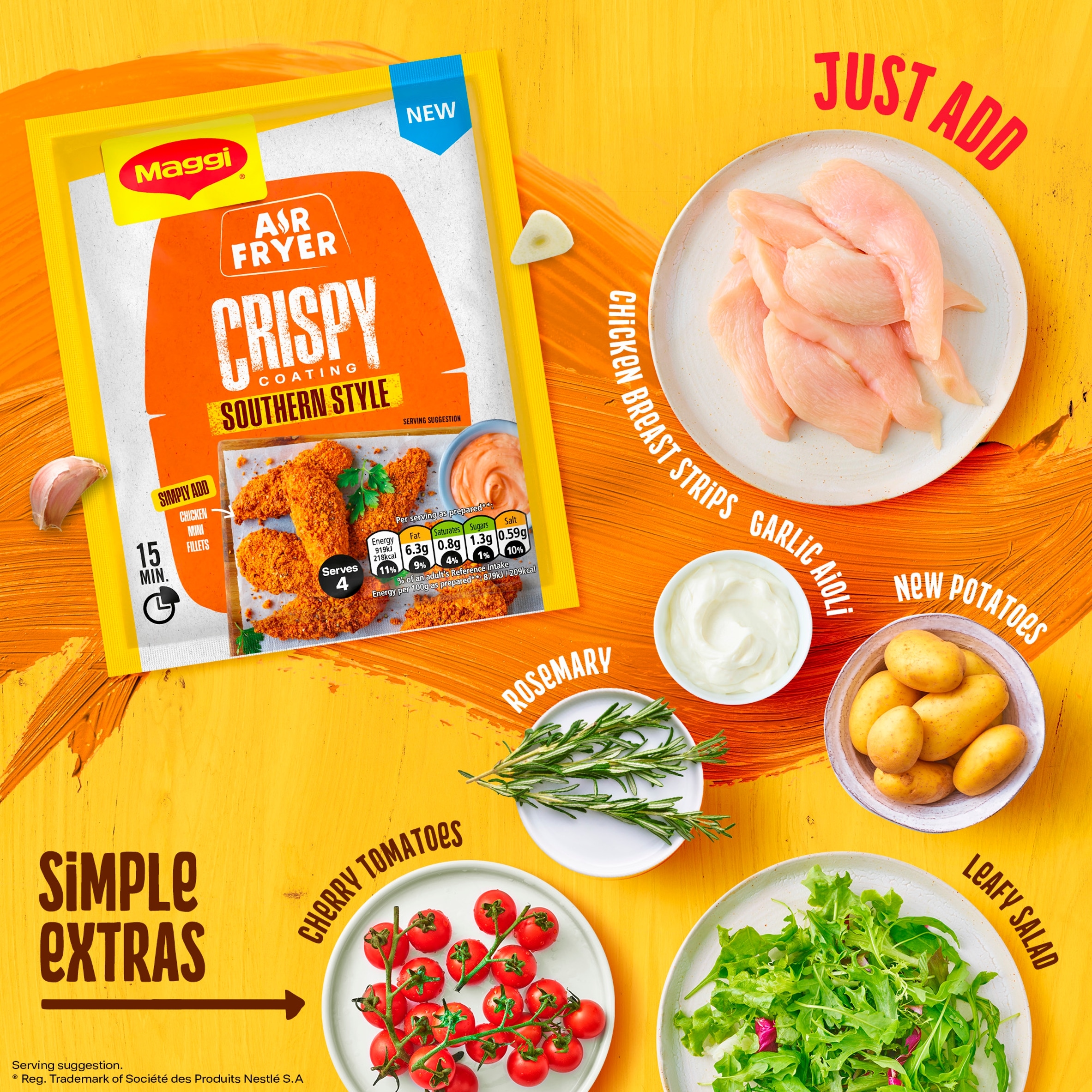 Maggi Air Fryer Crispy Southern Seasoning Mix 70g thumbnail 3