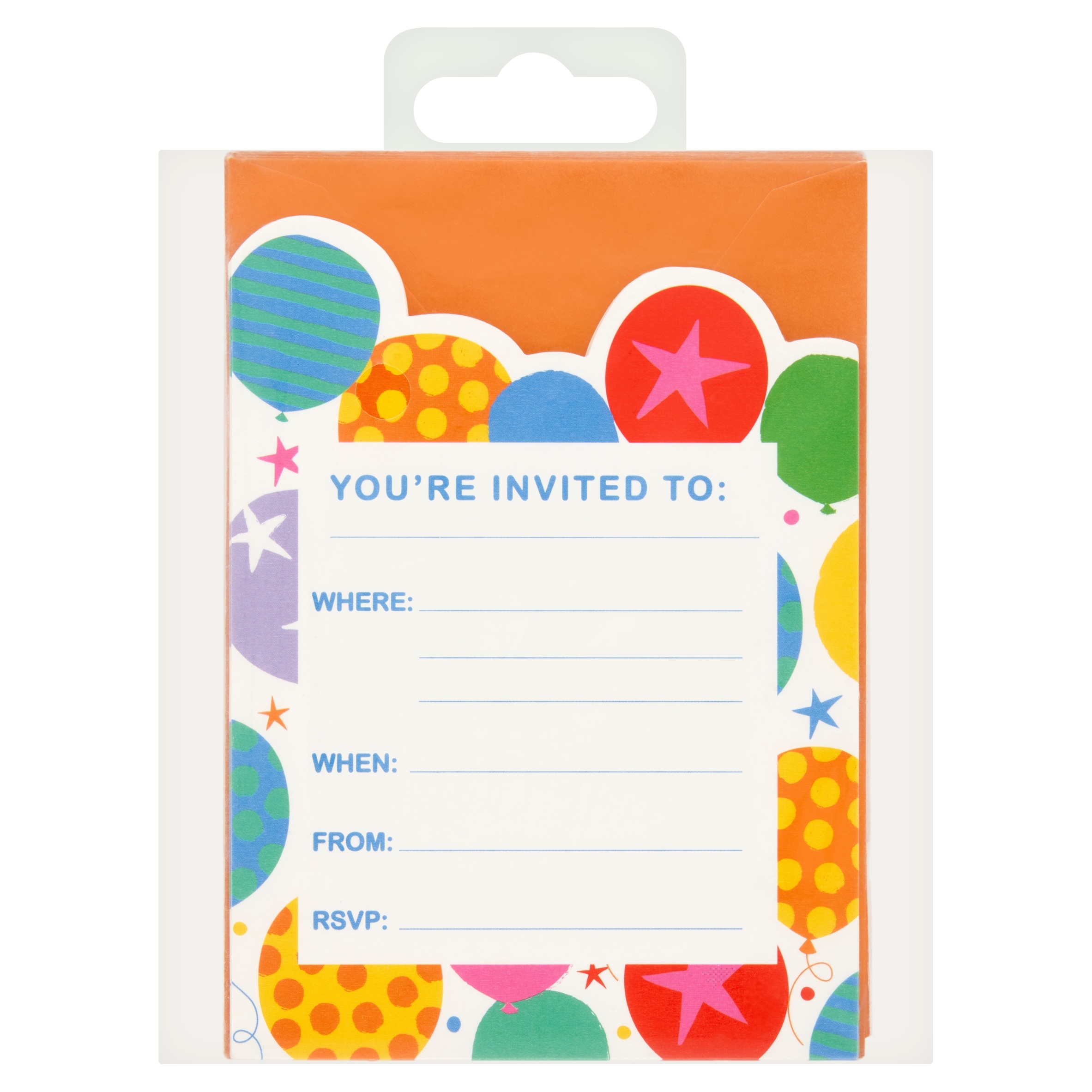 Tesco Happy Birthday Balloons Invite 10 Pack