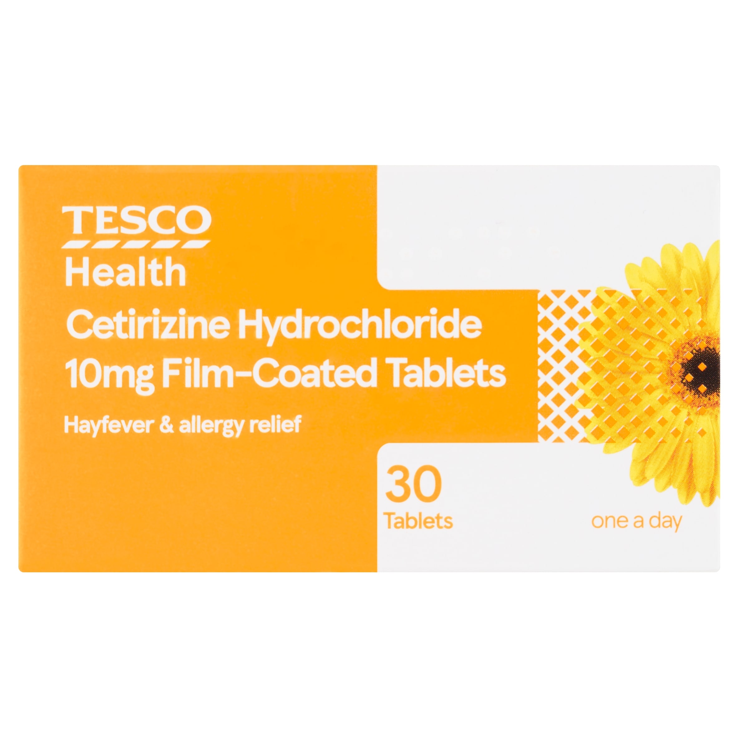 Tesco Health Cetirizine Hydrochloride 10mg Flim coated Tablets 30 Tablets
