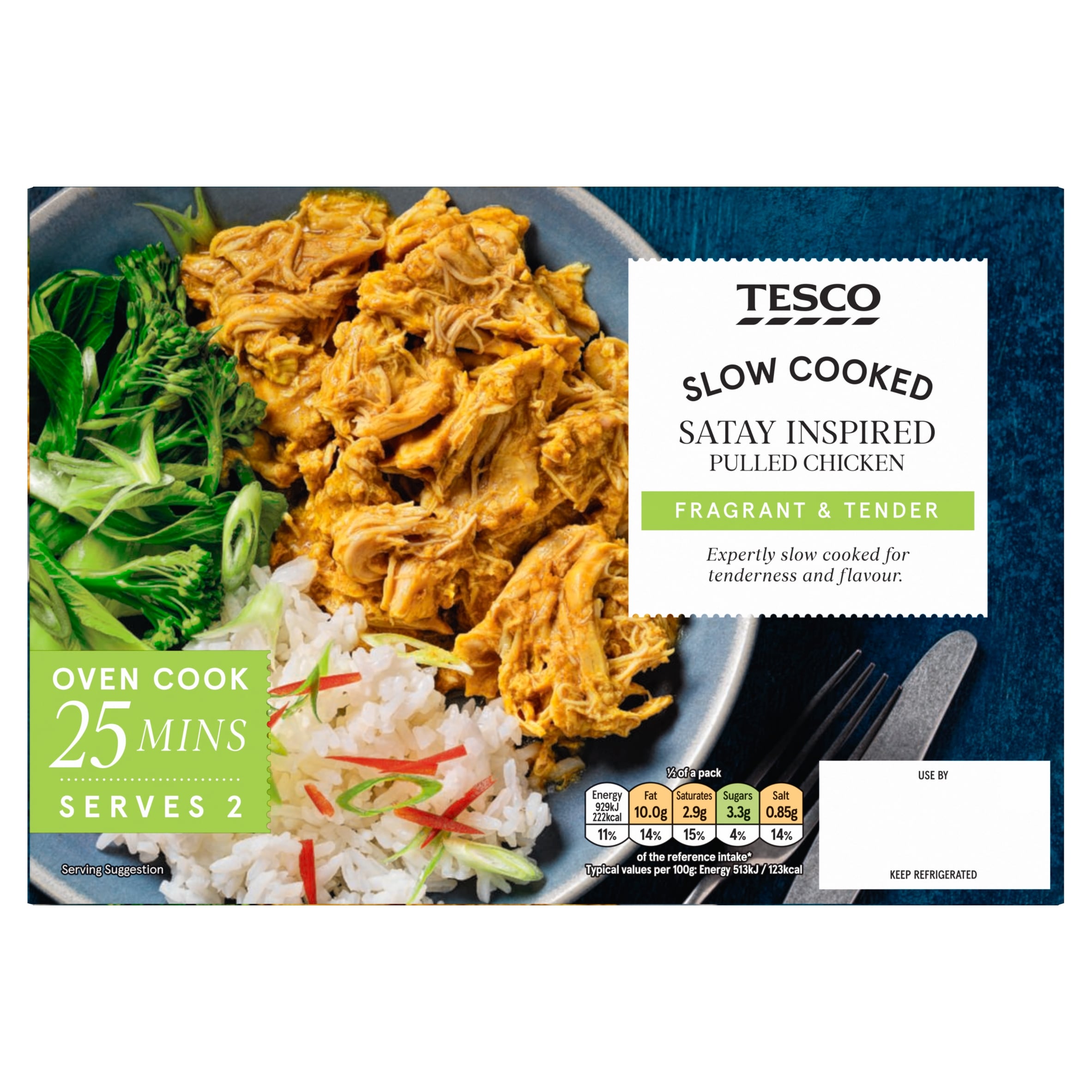Tesco Slow Cooked Satay Inspired Pulled Chicken 470g