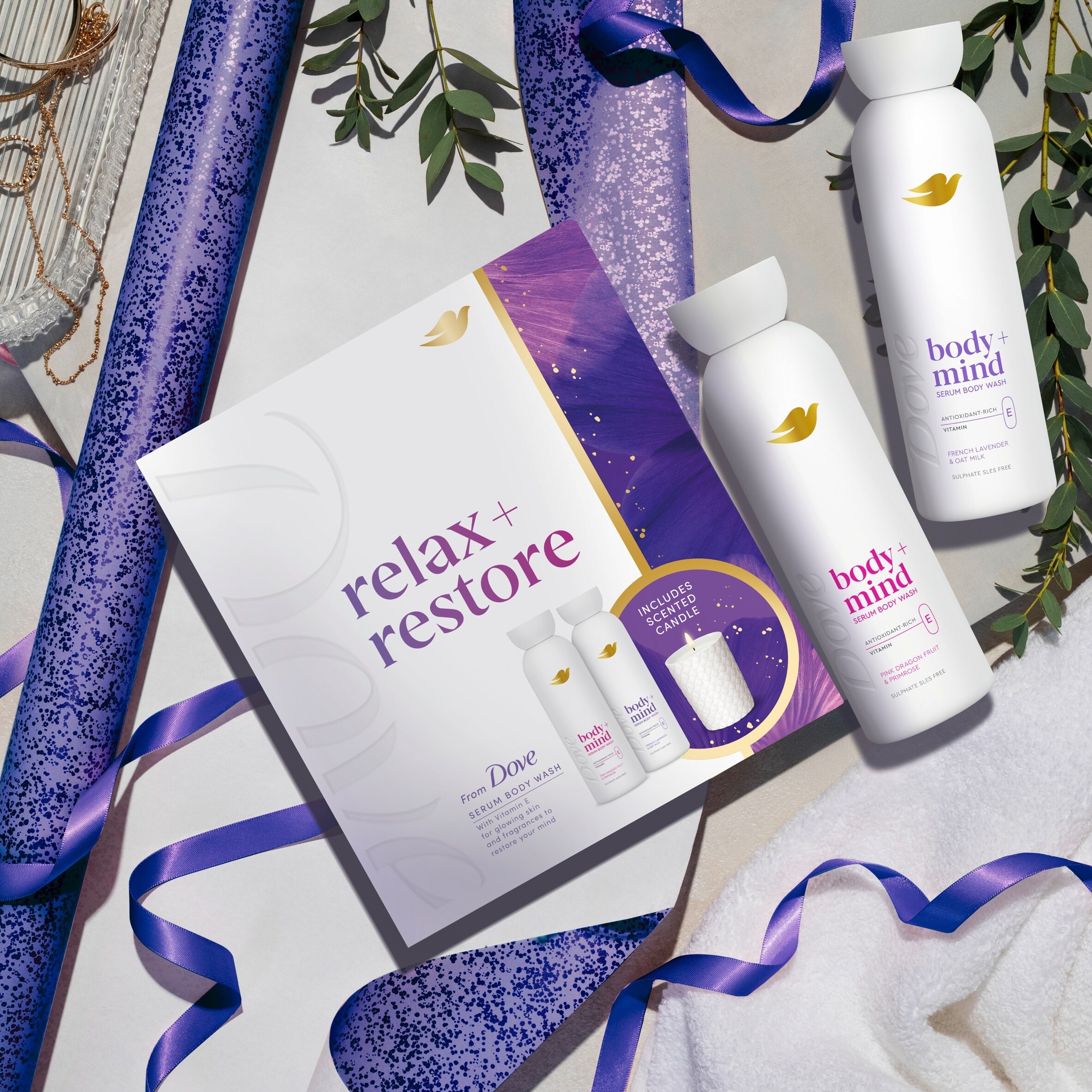 Dove Body+Mind Collection Gift Set with Candle thumbnail 5