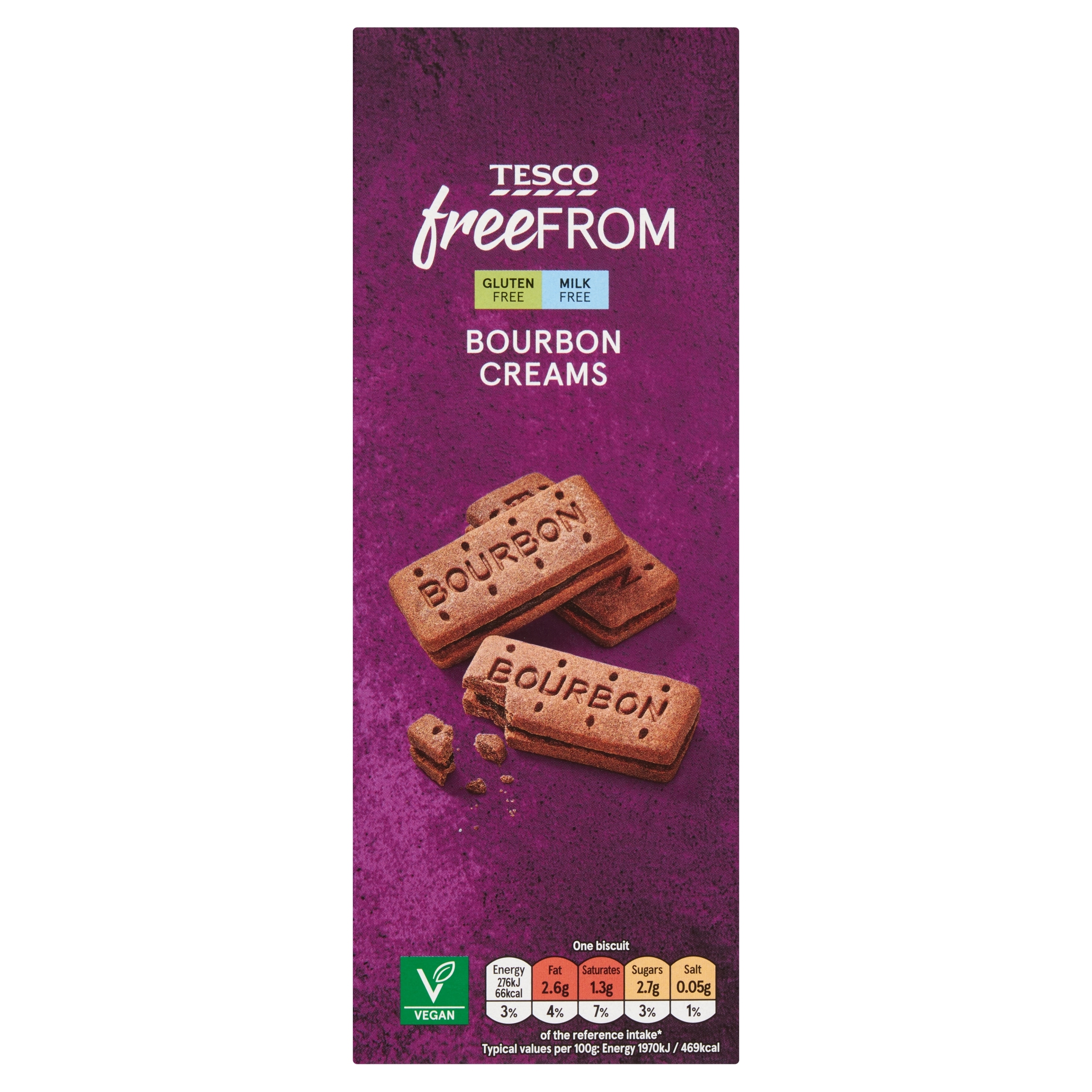 Tesco Free From Bourbon Creams 150G