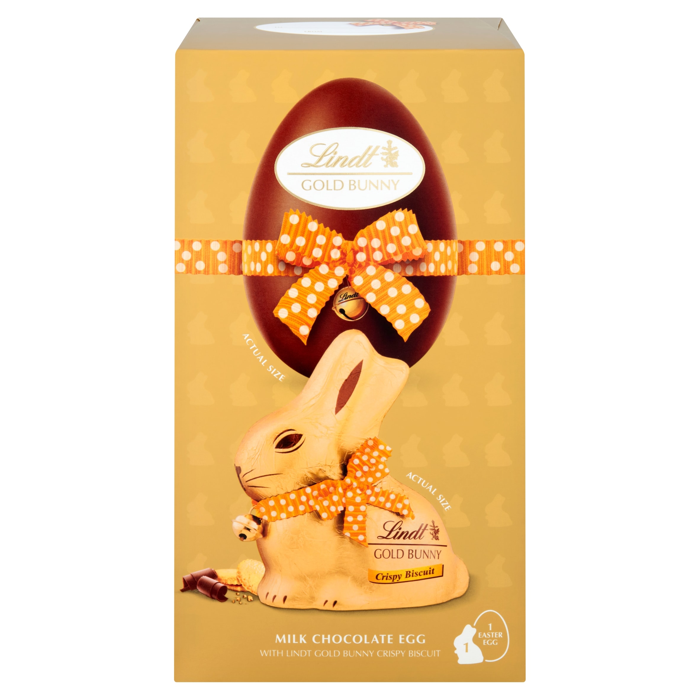 Lindt Gold Bunny Milk Chocolate Egg with Biscuit 195g thumbnail 3