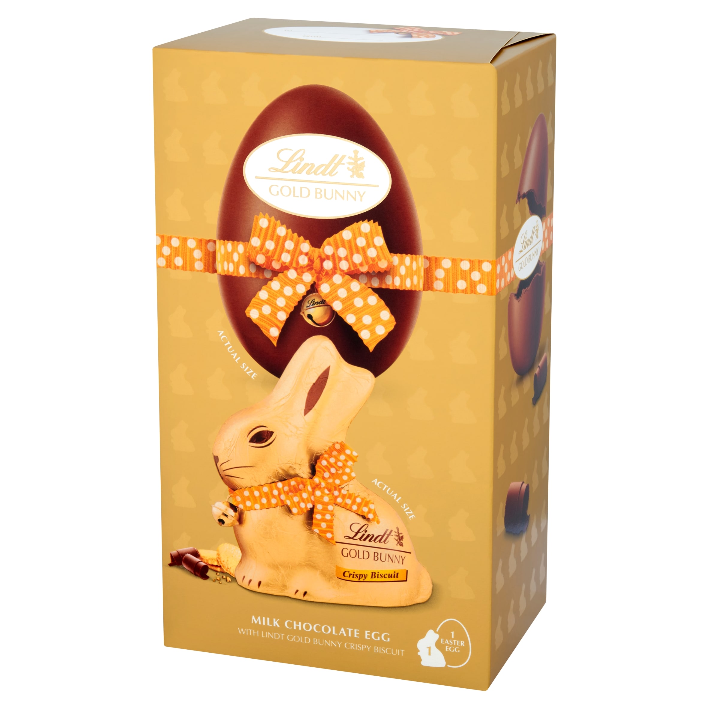 Lindt Gold Bunny Milk Chocolate Egg with Biscuit 195g thumbnail 4