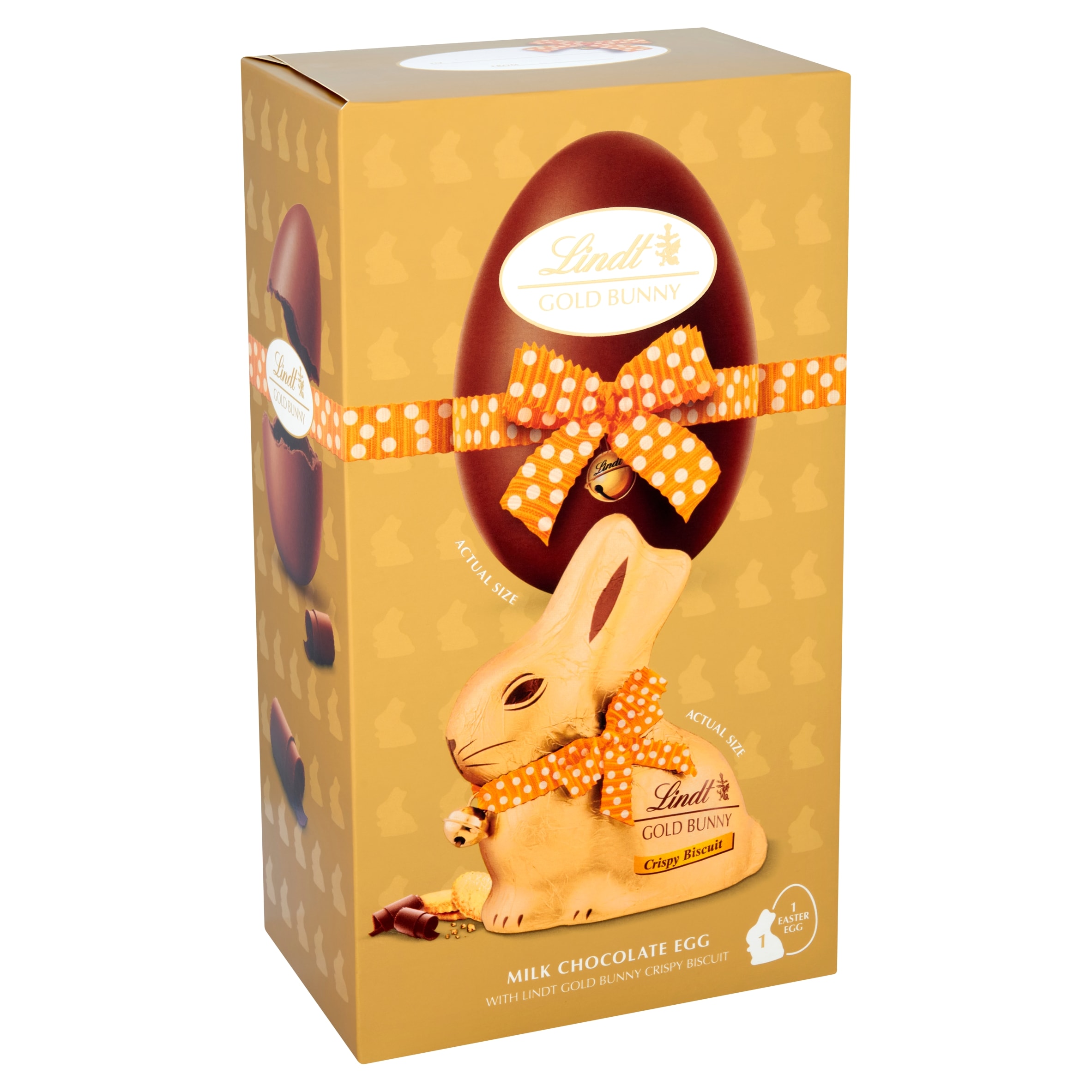 Lindt Gold Bunny Milk Chocolate Egg with Biscuit 195g thumbnail 5