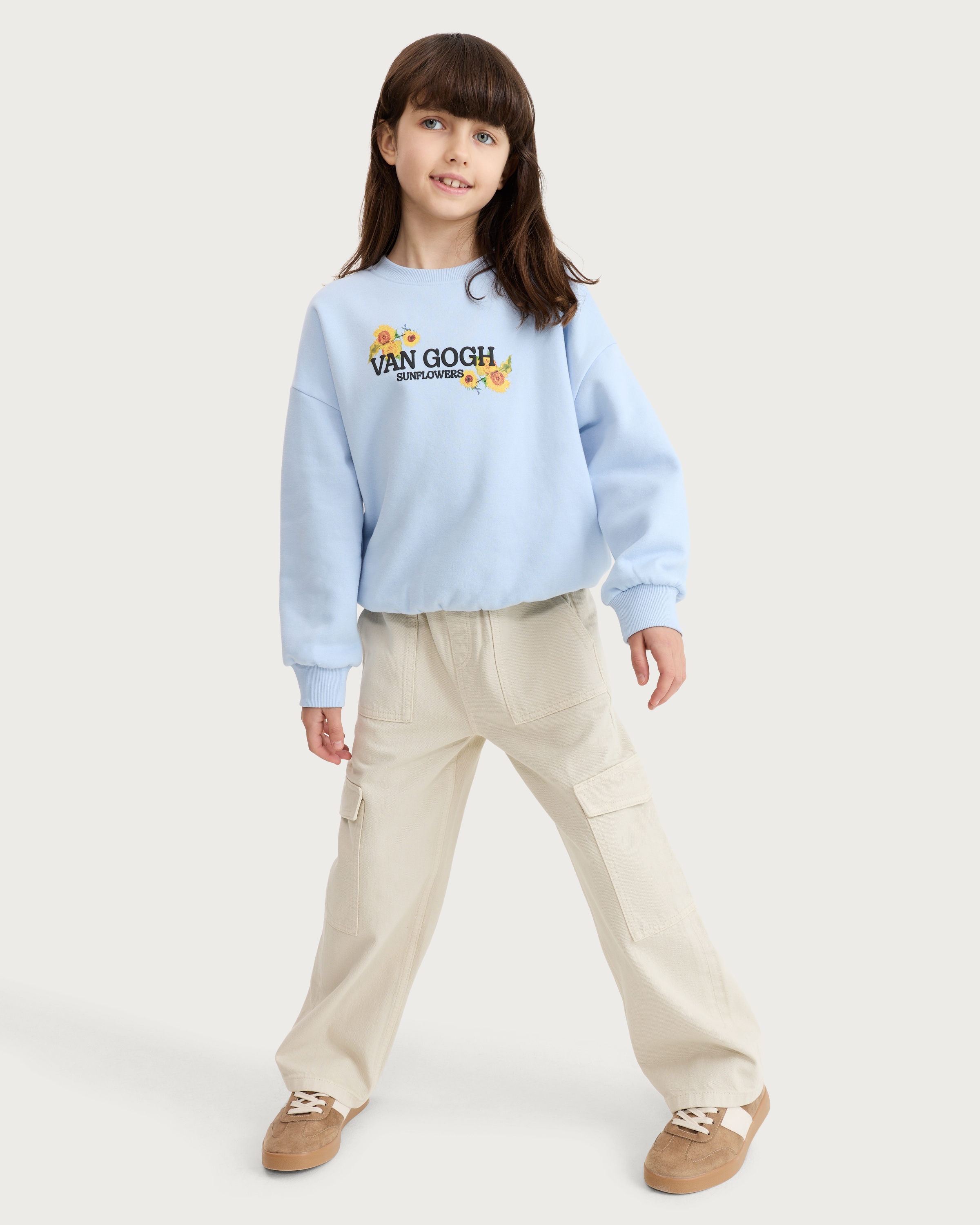 Vincent Van Gogh Cotton Rich Sunflowers Sweatshirt in Blue thumbnail 2