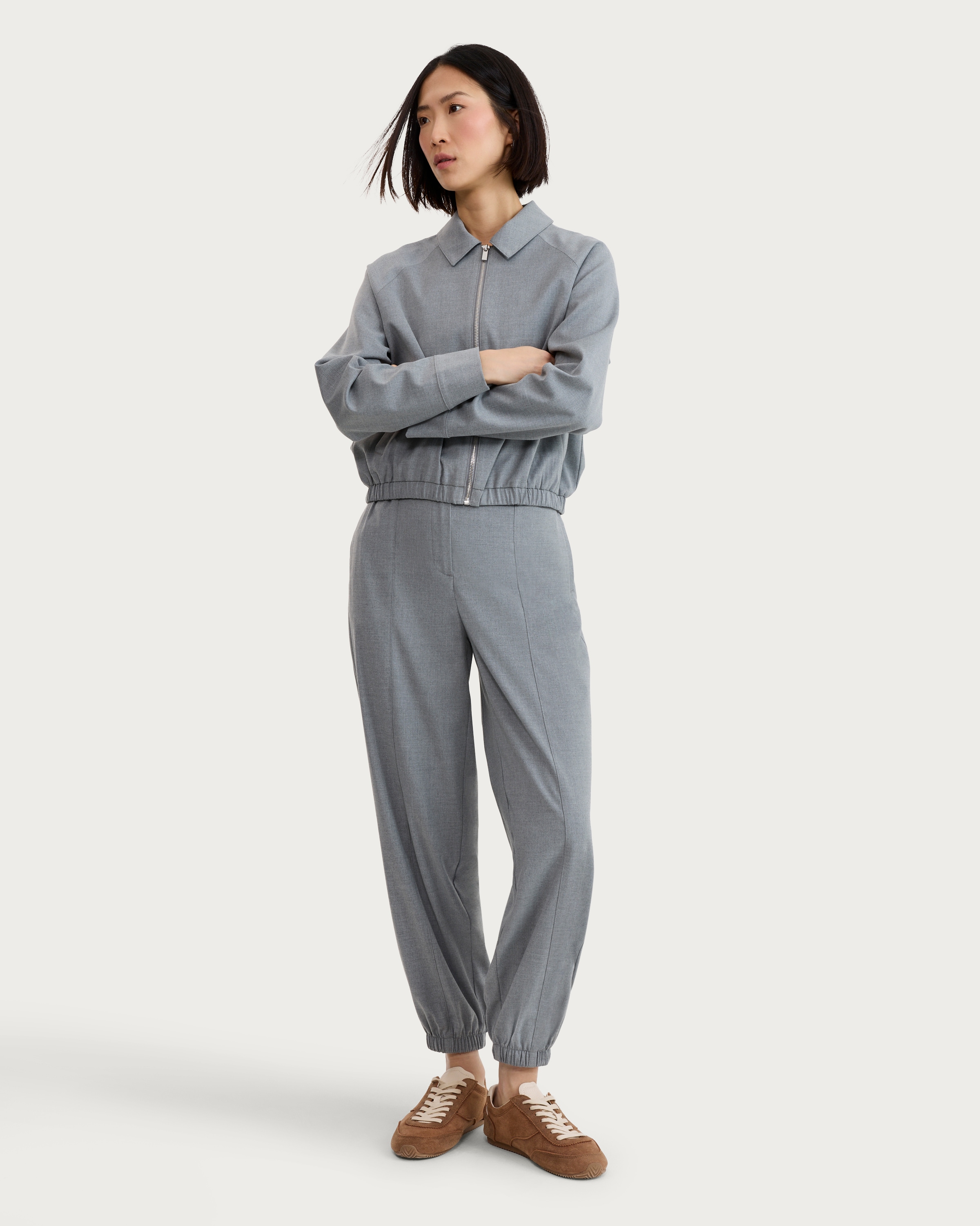 F&F Cuffed Co-ord Trousers in Grey